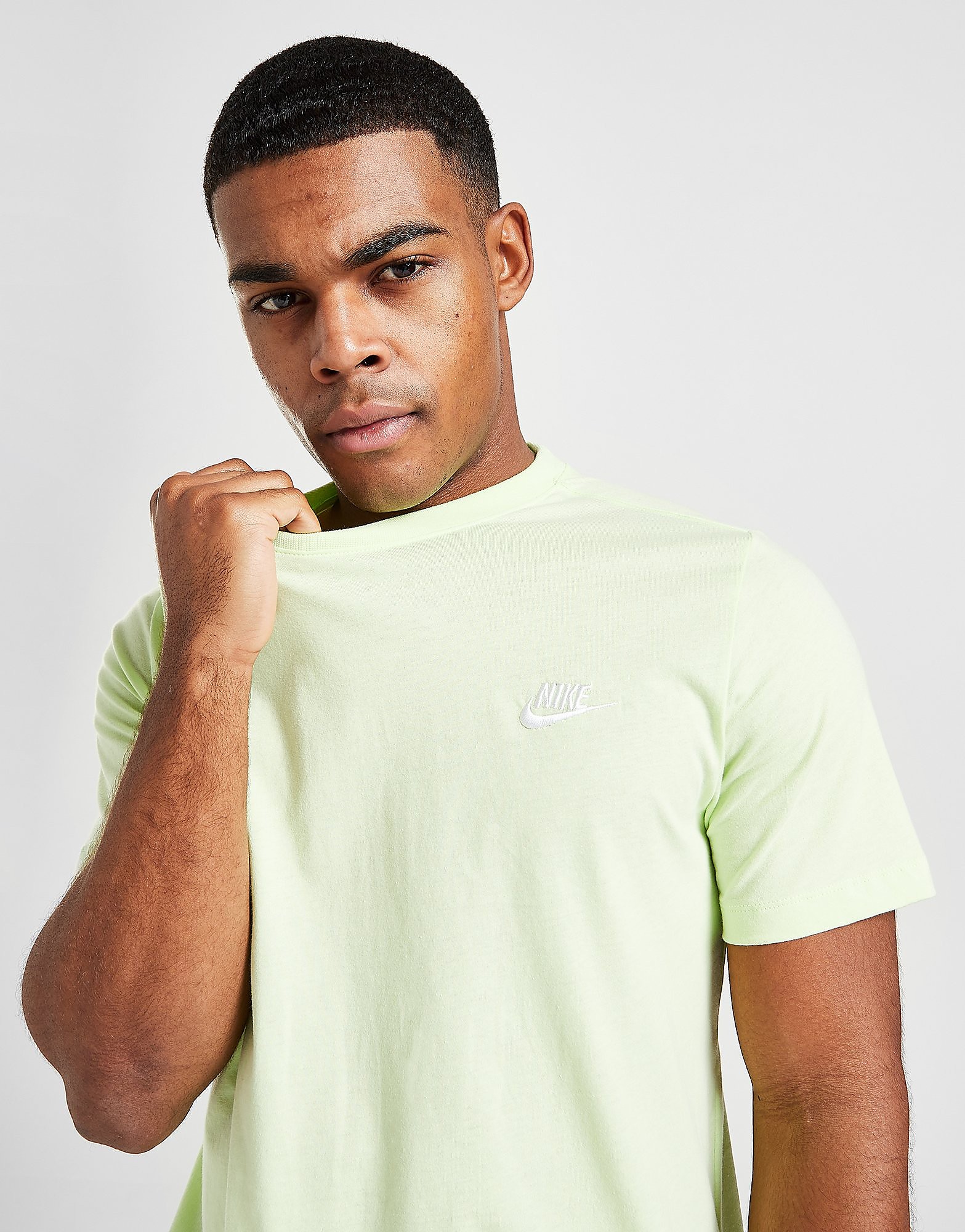 

Nike Club Short Sleeve T-Shirt - Light Liquid Lime/White/LIME - Mens, Light Liquid Lime/White/LIME