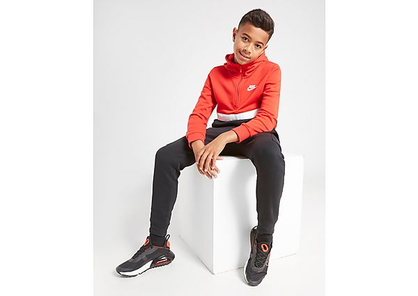 Nike Sweat à capuche Club 1/2 Zip Junior - University Red/Black/University Red/White, University Red