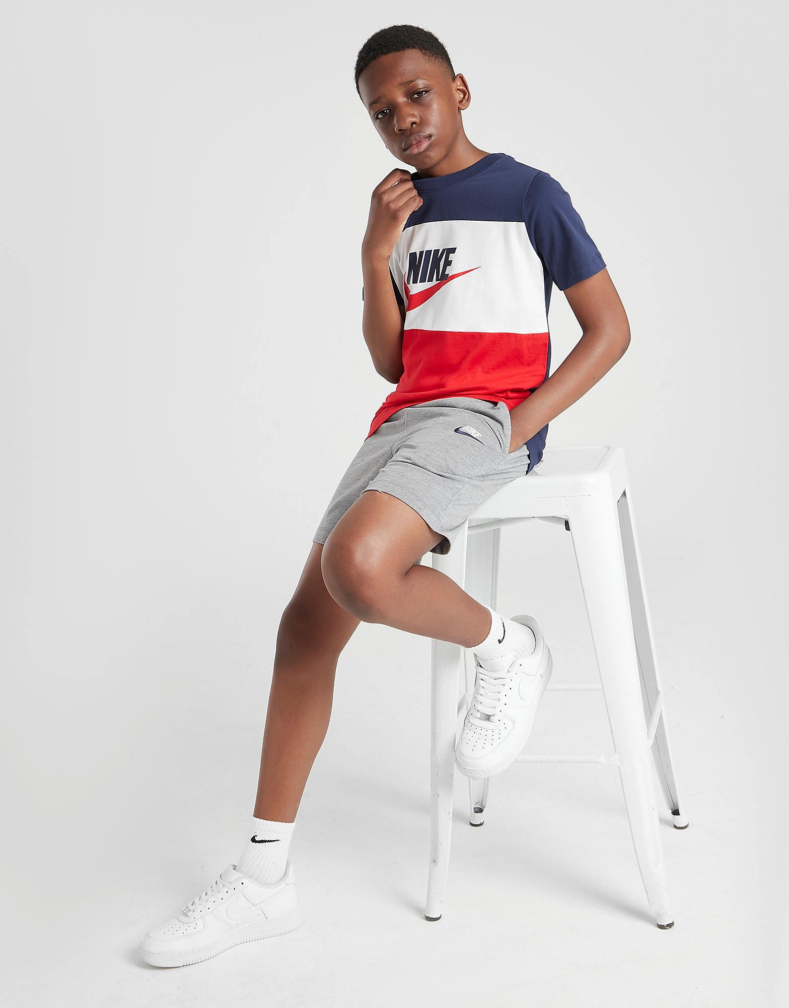 

Nike Franchise Shorts Junior - Only at JD - Carbon Heather/Midnight Navy/White - Kids, Carbon Heather/Midnight Navy/White
