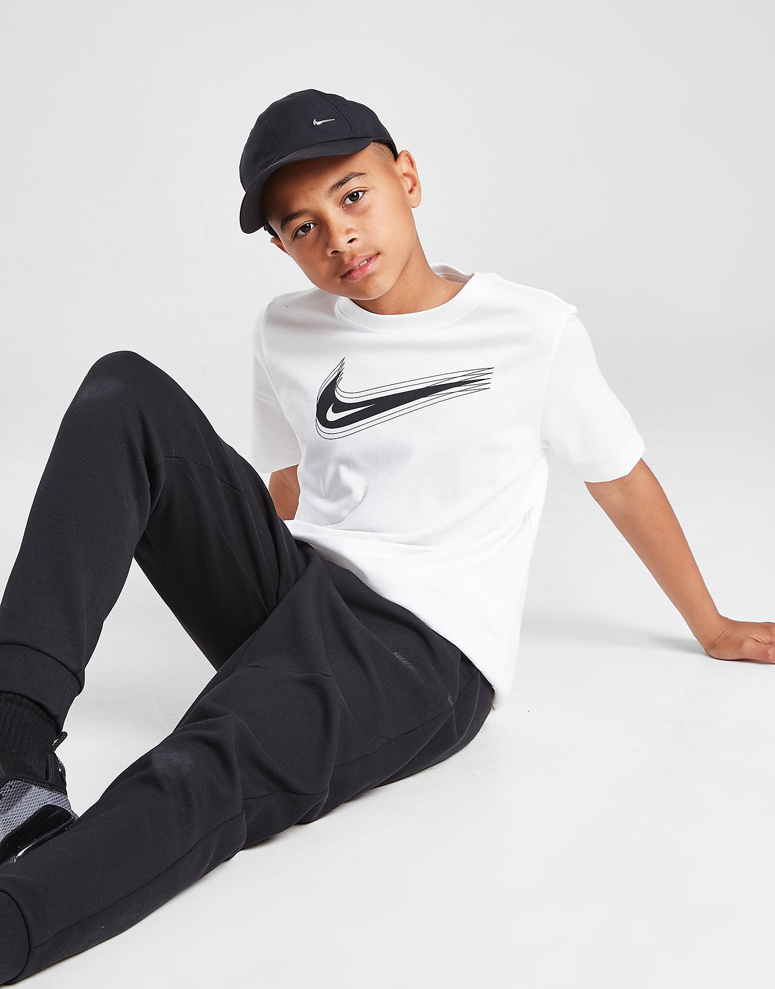 

Nike Swoosh T-Shirt Junior - White/Black - Kids, White/Black