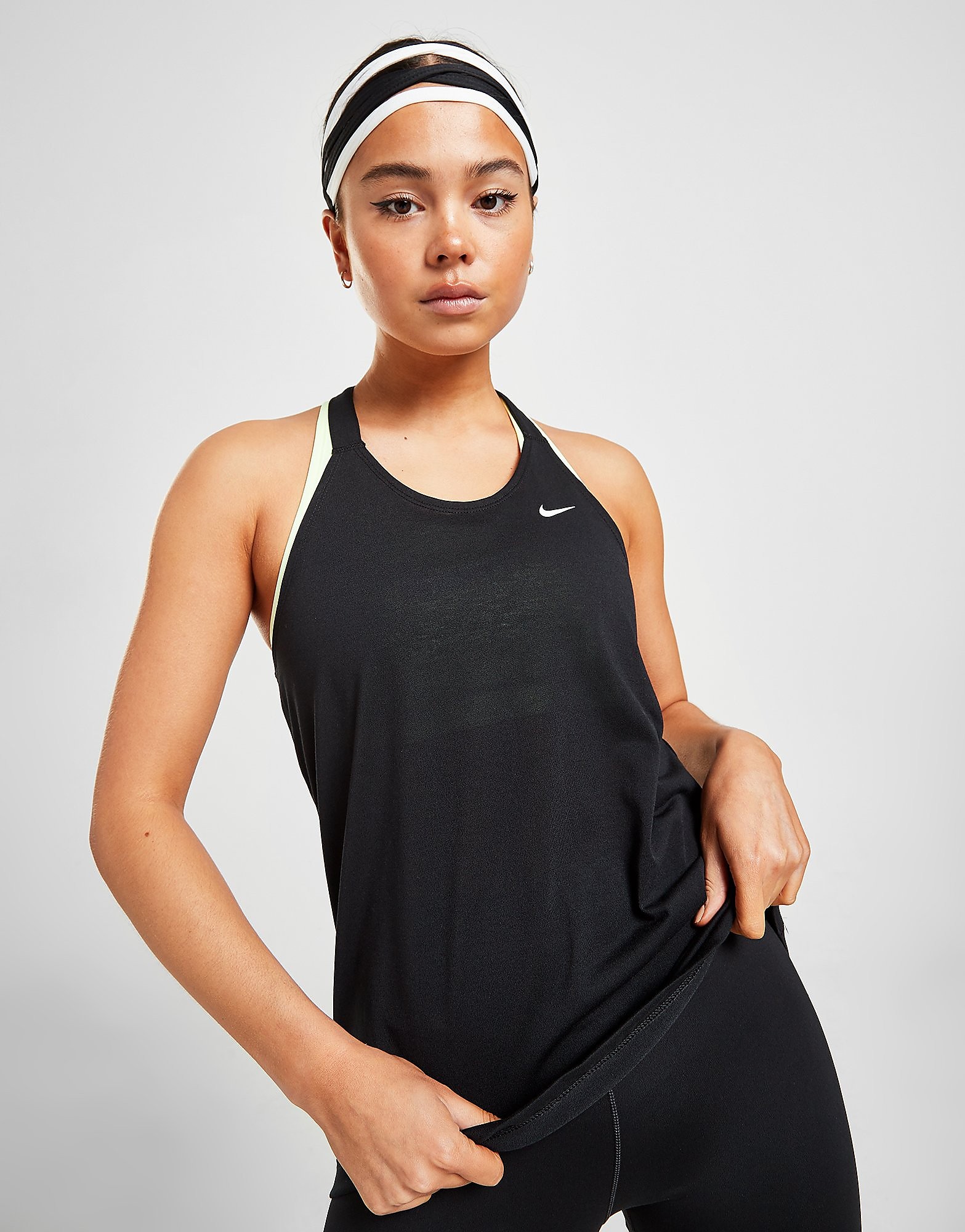 

Nike Training Dri-FIT Tank Top - Black/White - Womens, Black/White