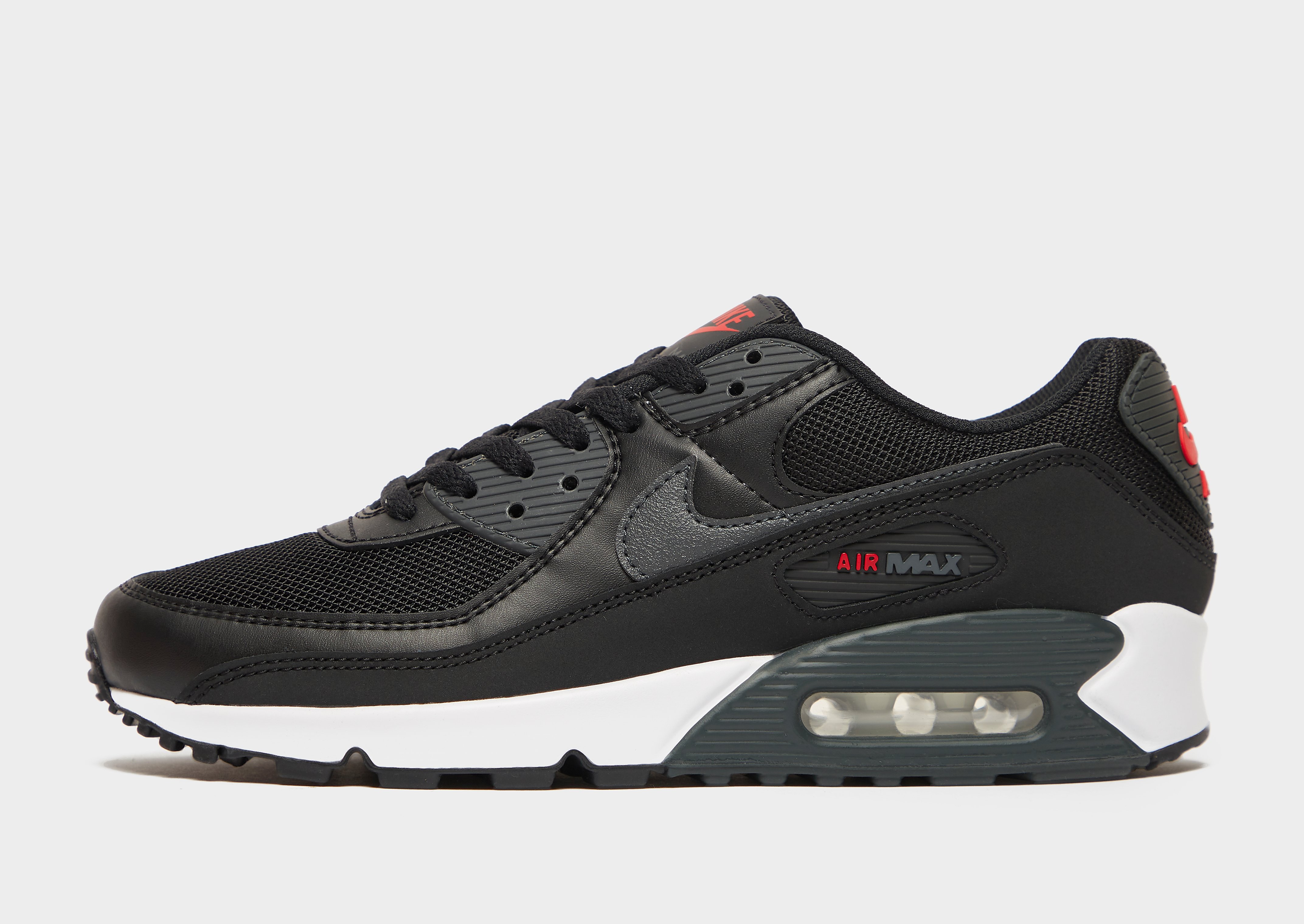 

Nike Air Max 90 - Only at JD - Black/University Red/White/Dark Smoke Grey - Mens, Black/University Red/White/Dark Smoke Grey