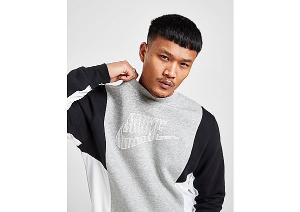 Nike Haut hybride en tissu Fleece Nike Sportswear pour Homme - Dark Grey Heather/Black/White/White,