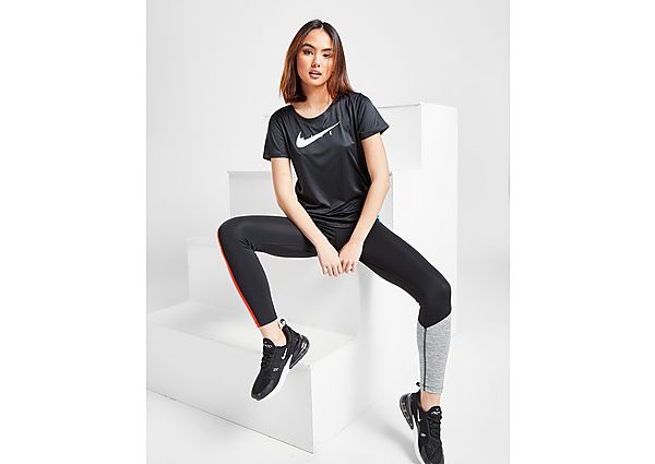 Nike Haut de running à manches courtes Nike Swoosh Run pour Femme - Black, Black