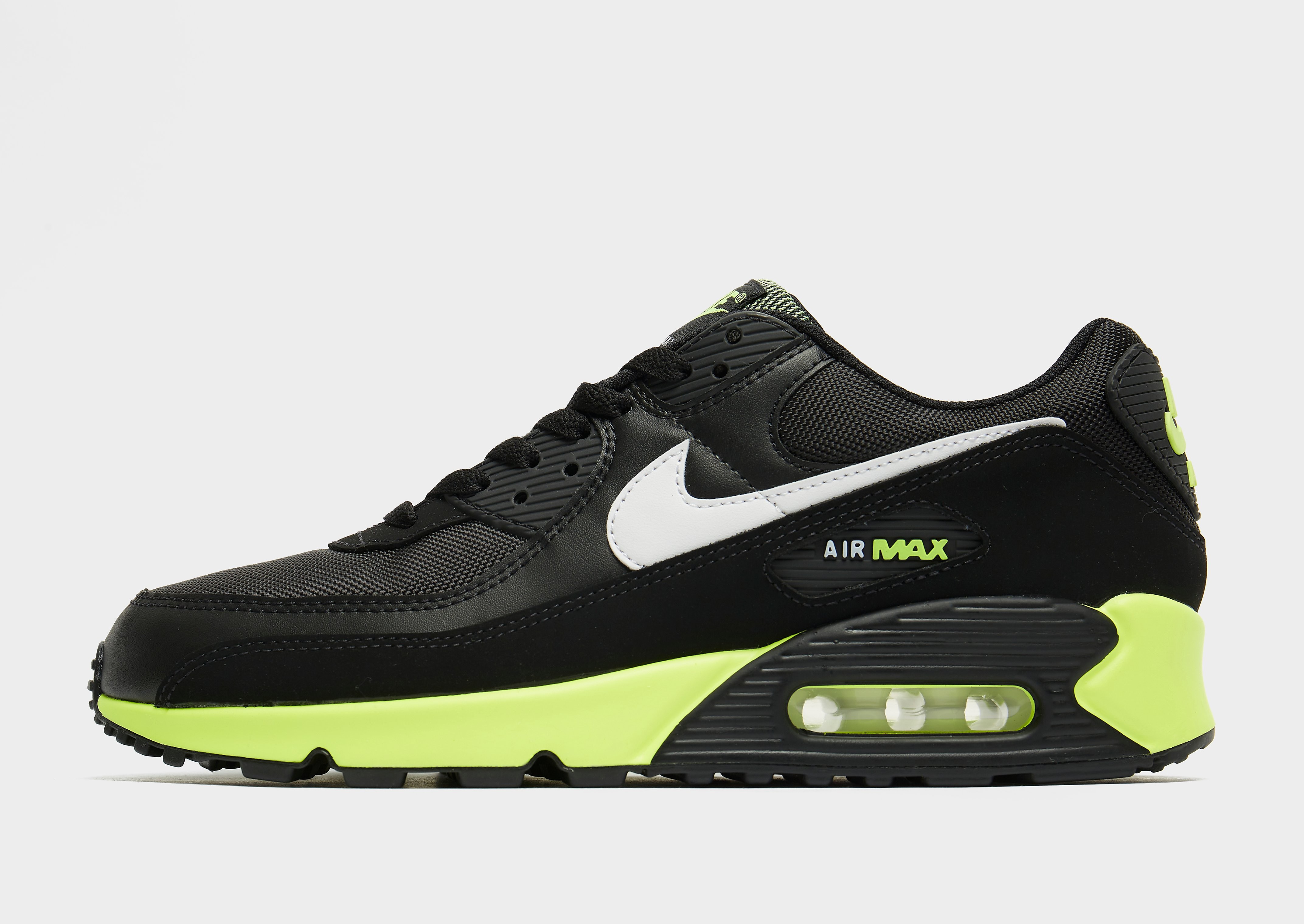 

Nike Air Max 90 - Black/Hot Lime/White - Mens, Black/Hot Lime/White