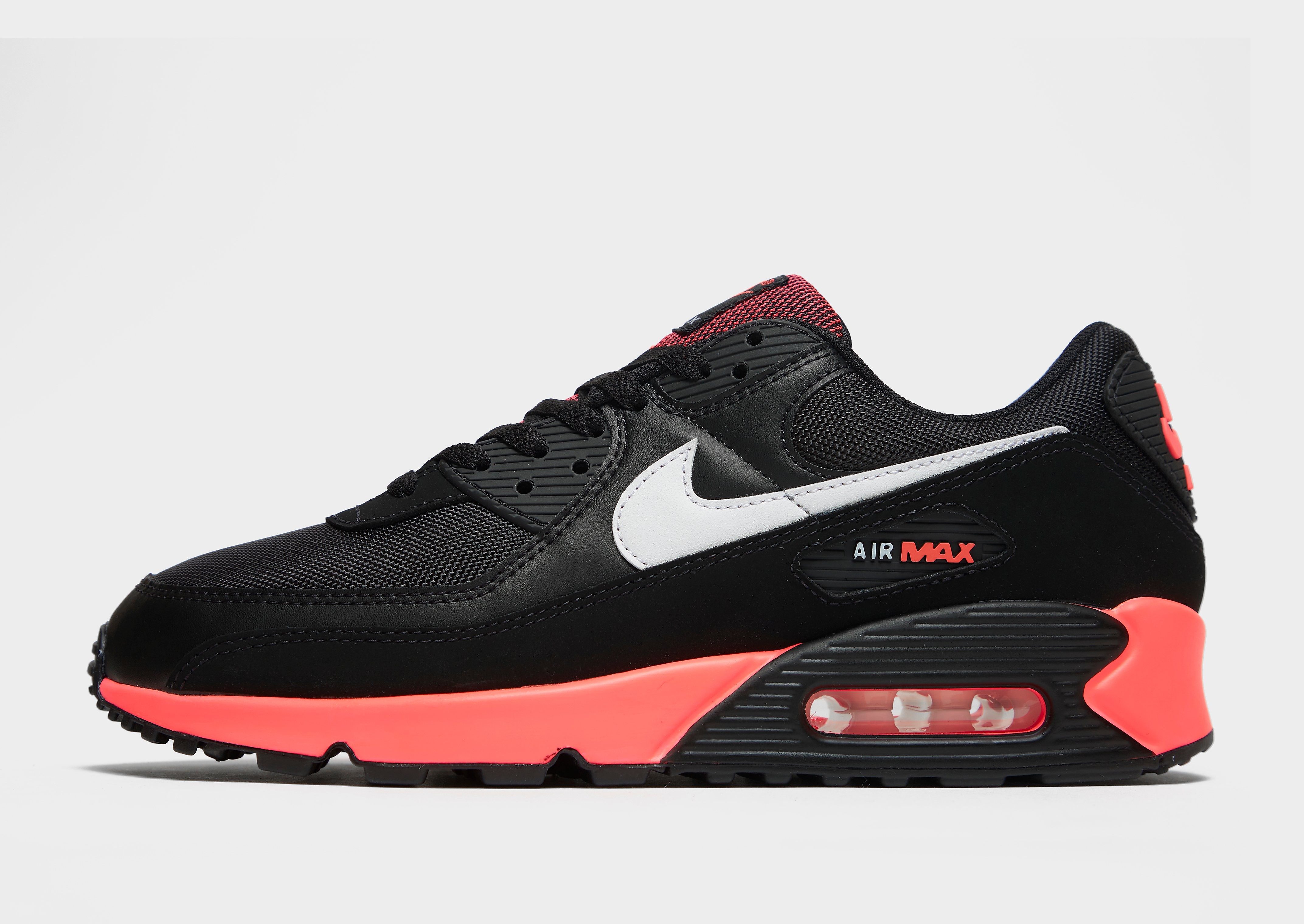 

Nike Air Max 90 - Black/Racer Pink/White - Mens, Black/Racer Pink/White