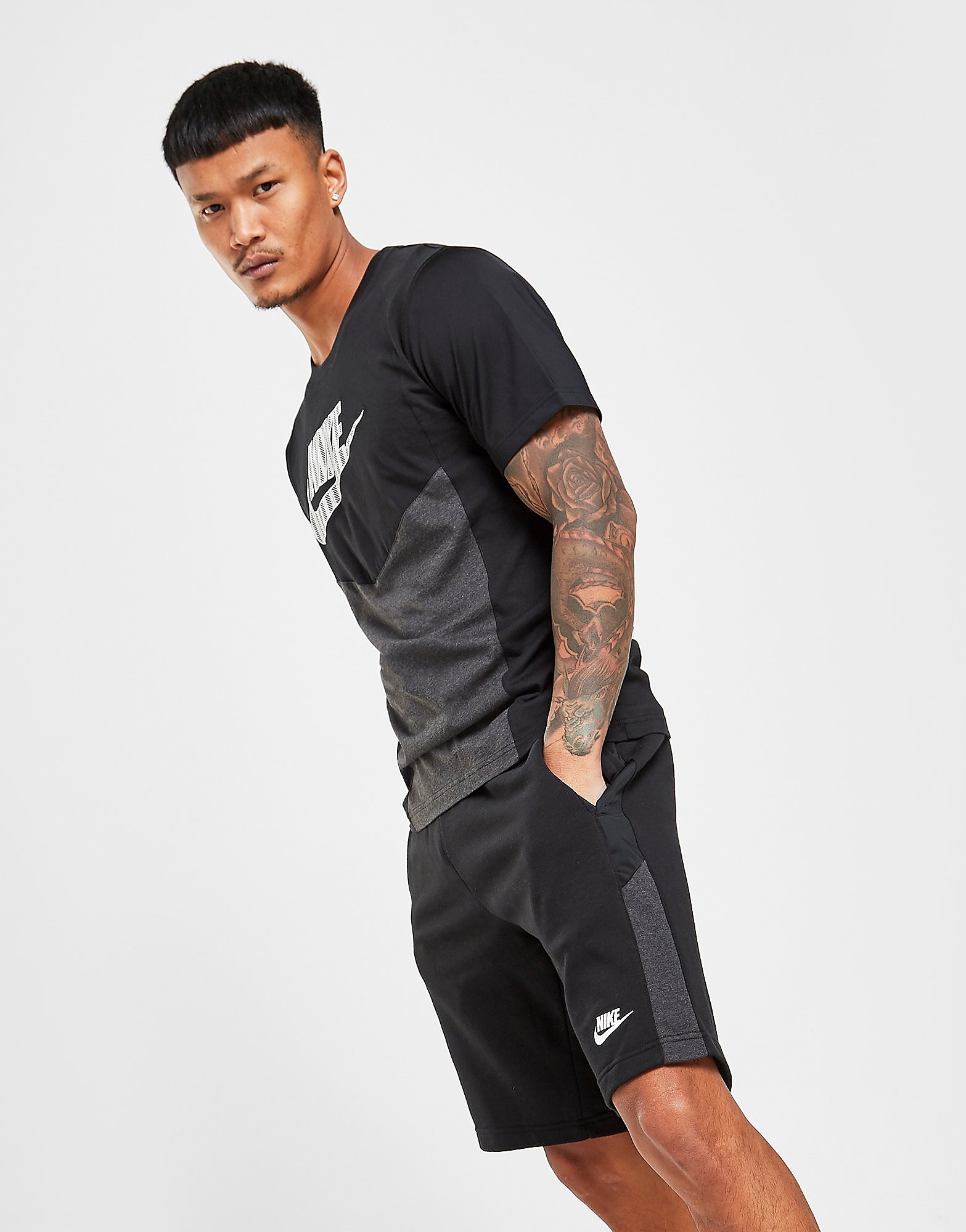 

Nike Hybrid Shorts - Only at JD - Black/Black/Black Heather/White - Mens, Black/Black/Black Heather/White