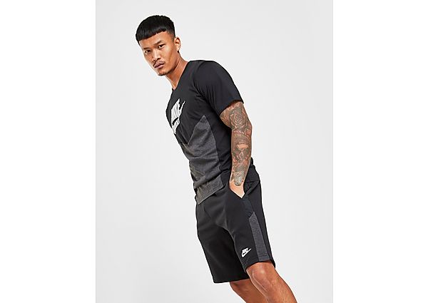 Nike Short en molleton Nike Sportswear pour Homme - Black/Black/Black Heather/White, Black/Black/Bla