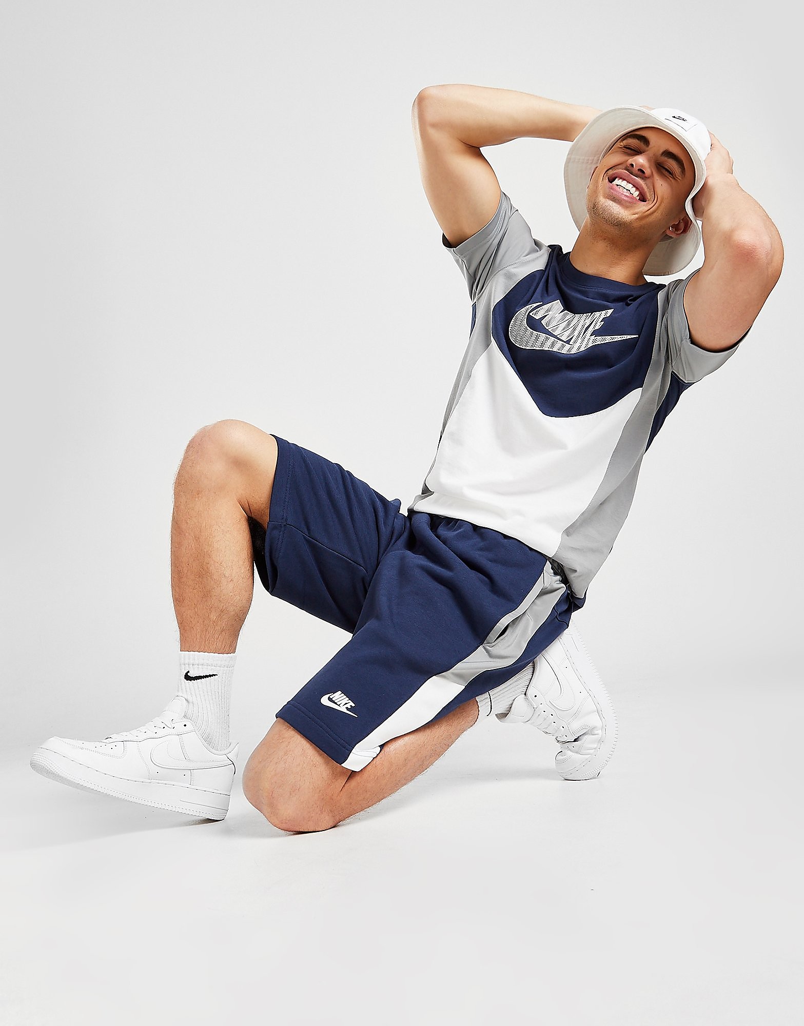 

Nike Hybrid Shorts - Only at JD - Midnight Navy/Particle Grey/White/White - Mens, Midnight Navy/Particle Grey/White/White