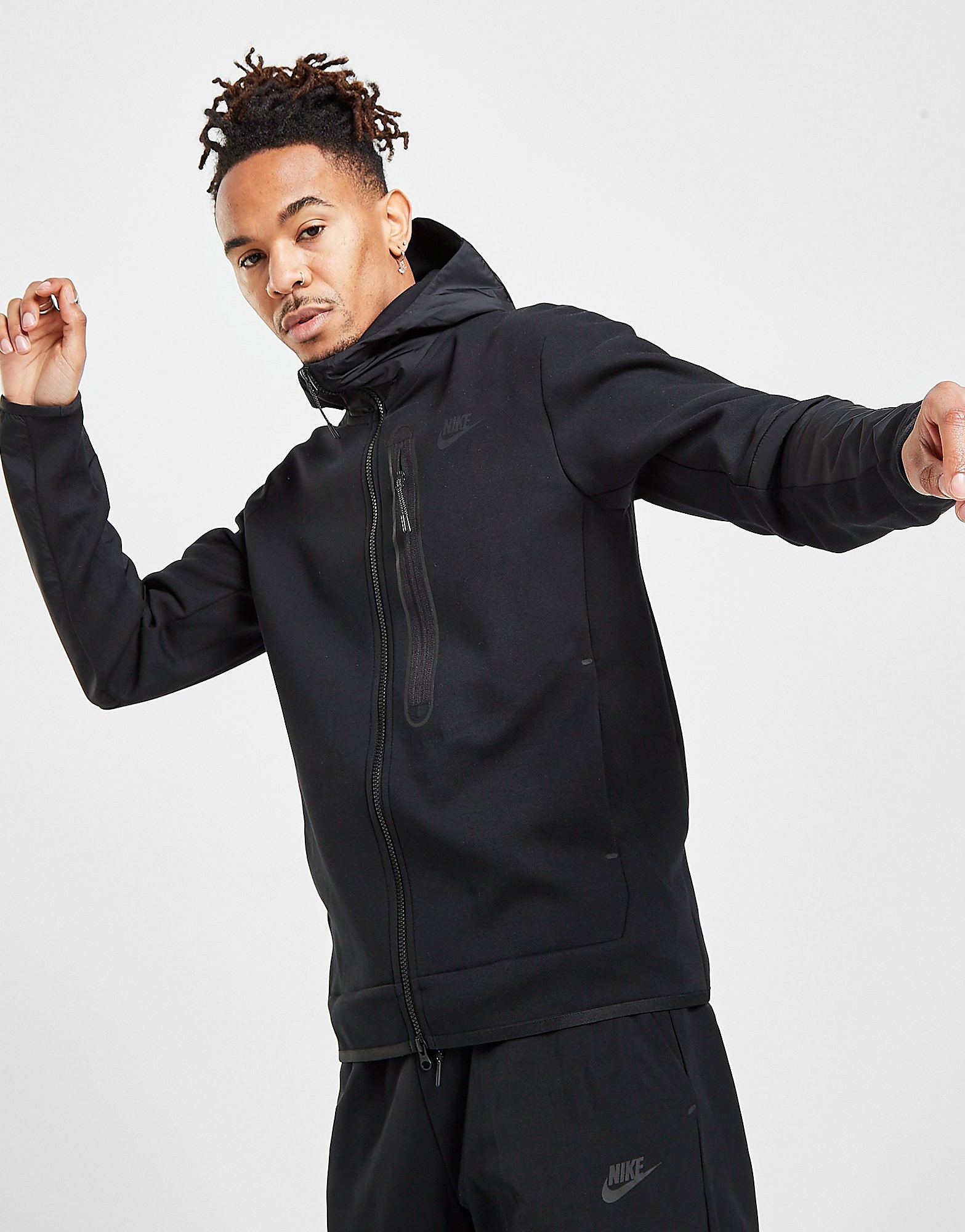 

Nike Tech Woven Hoodie - Black/Black/Black/Black - Mens, Black/Black/Black/Black