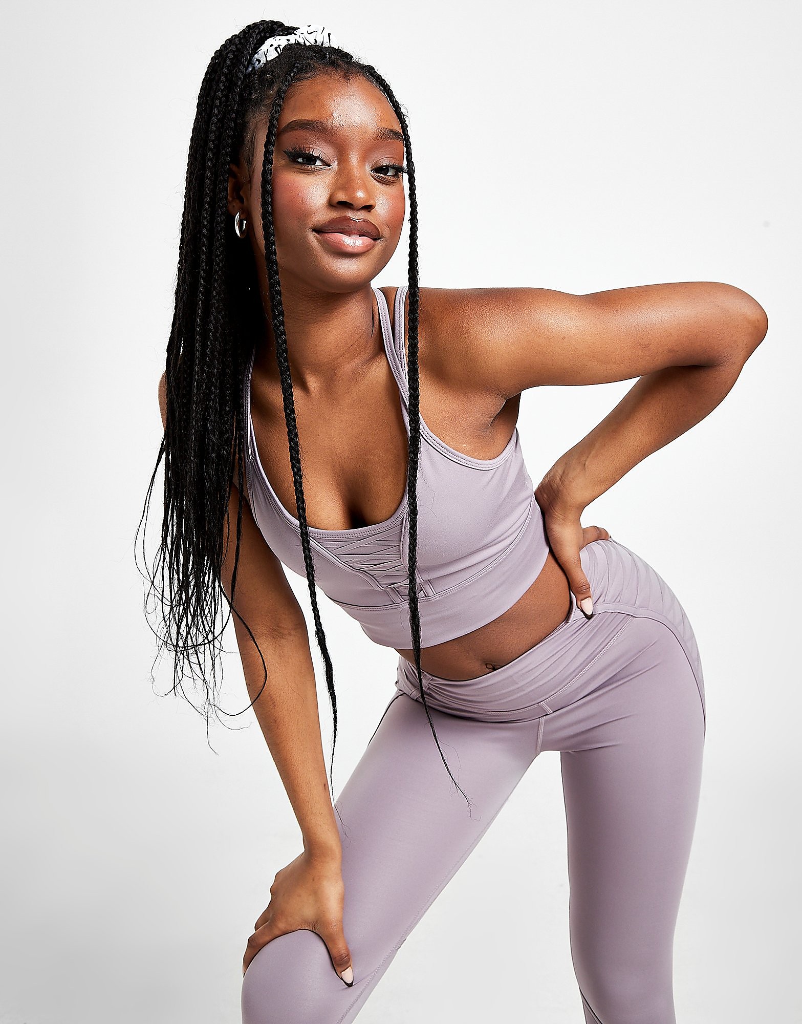 

Nike Training Cropped Laced Tank Top - Purple Smoke/Clear - Womens, Purple Smoke/Clear