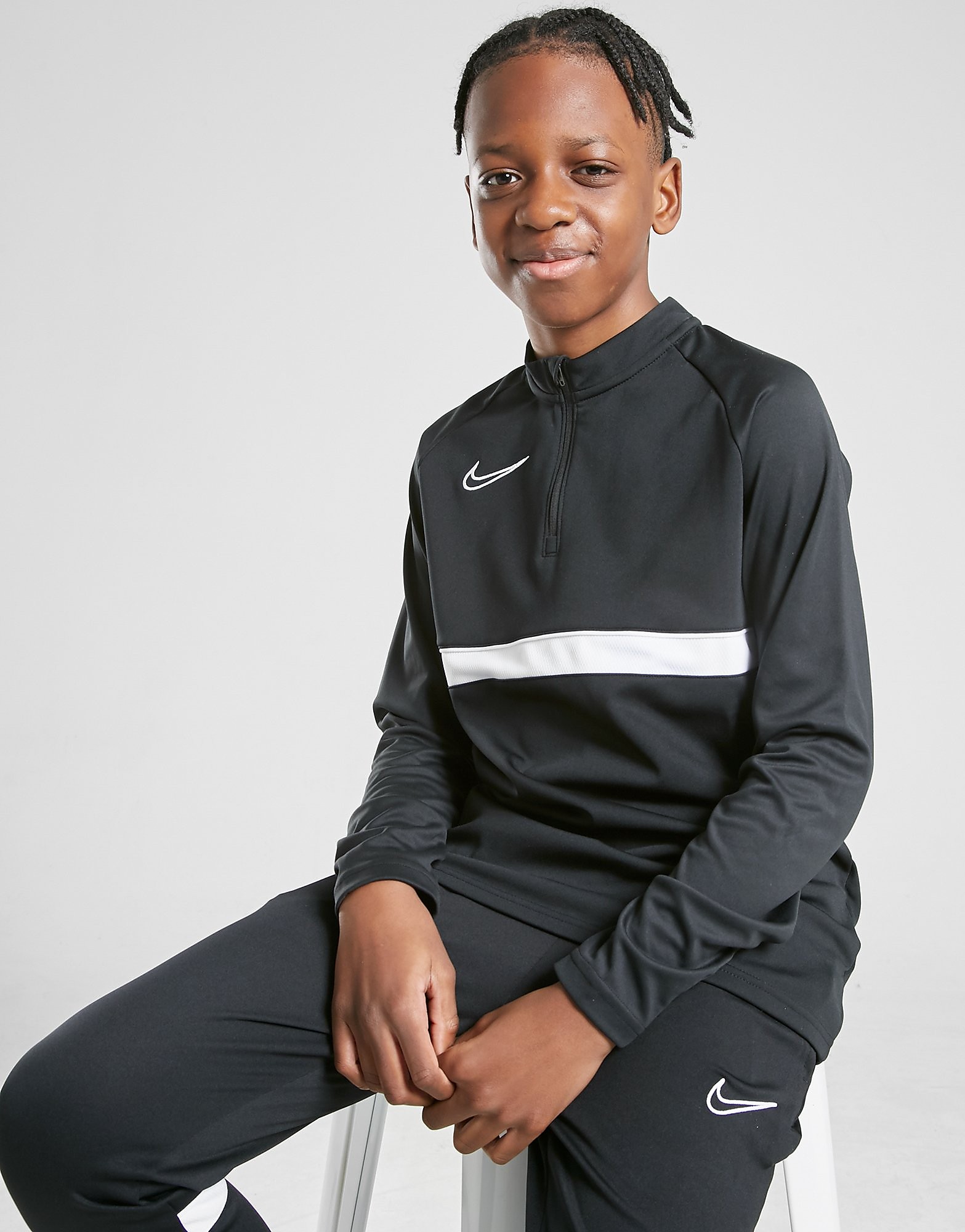 

Nike Academy 1/4 Zip Drill Top Junior - Black/White/White/White - Kids, Black/White/White/White