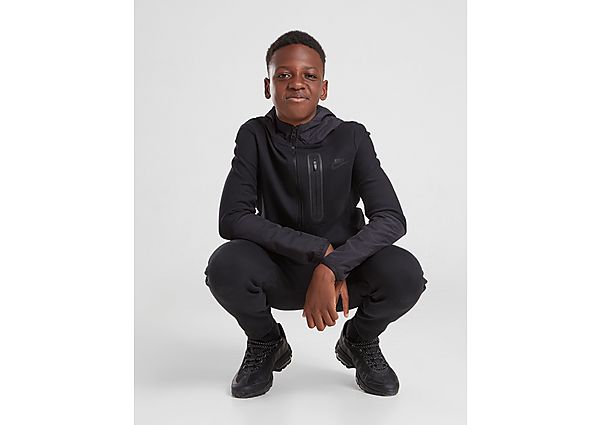 Nike Sweat à capuche tissé entièrement zippé Nike Sportswear Tech Fleece pour Garçon plus âgé - Blac
