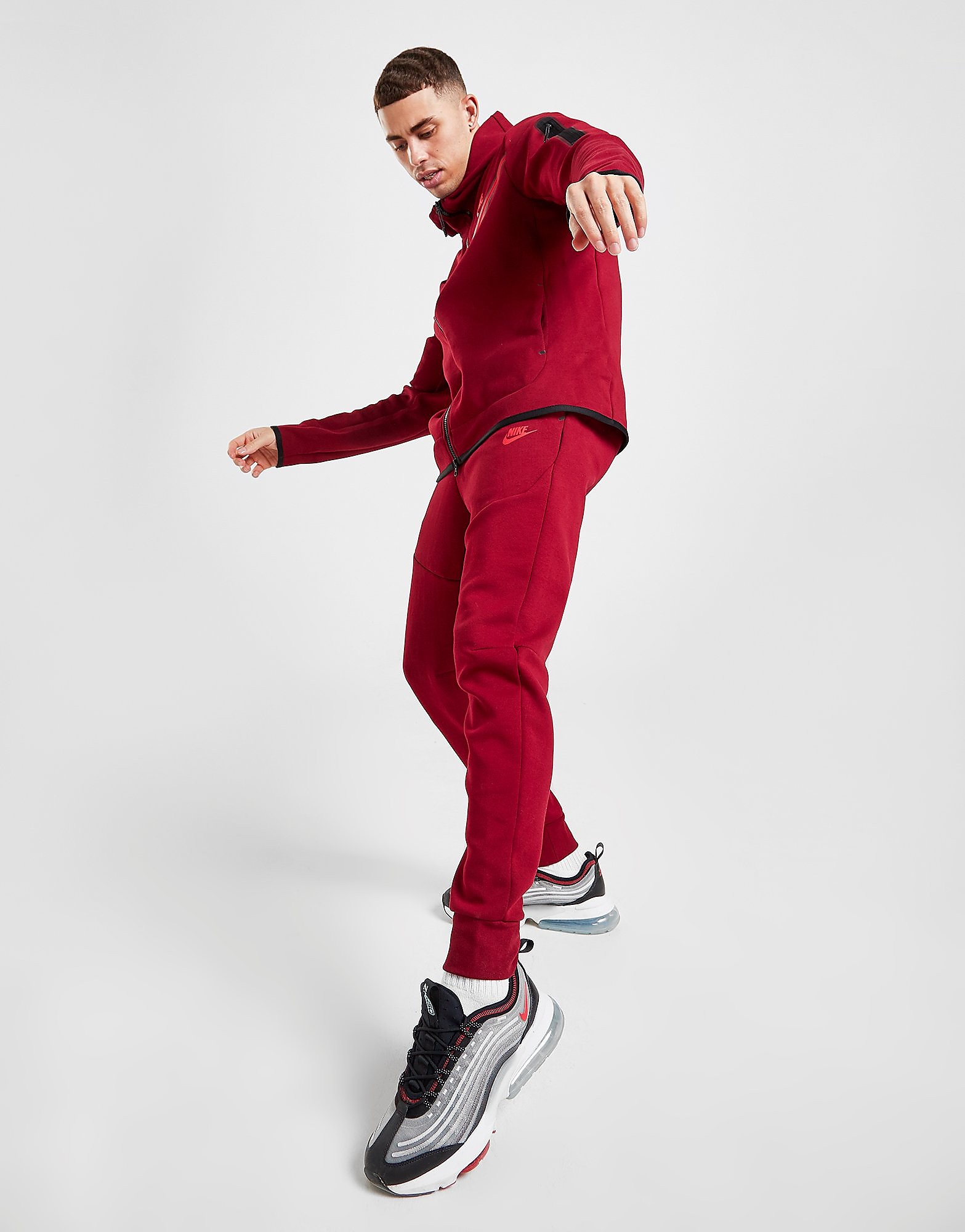 

Nike Tech Fleece Joggers - Red - Mens, Red