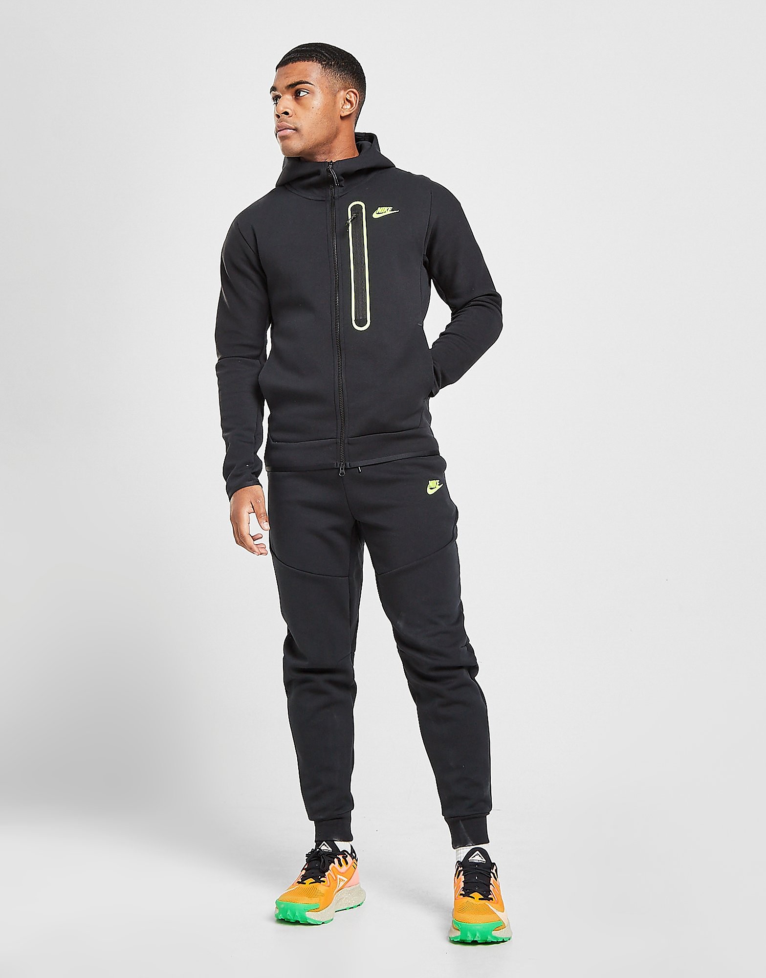 

Nike Tech Fleece Joggers - Black/Volt/Green - Mens, Black/Volt/Green
