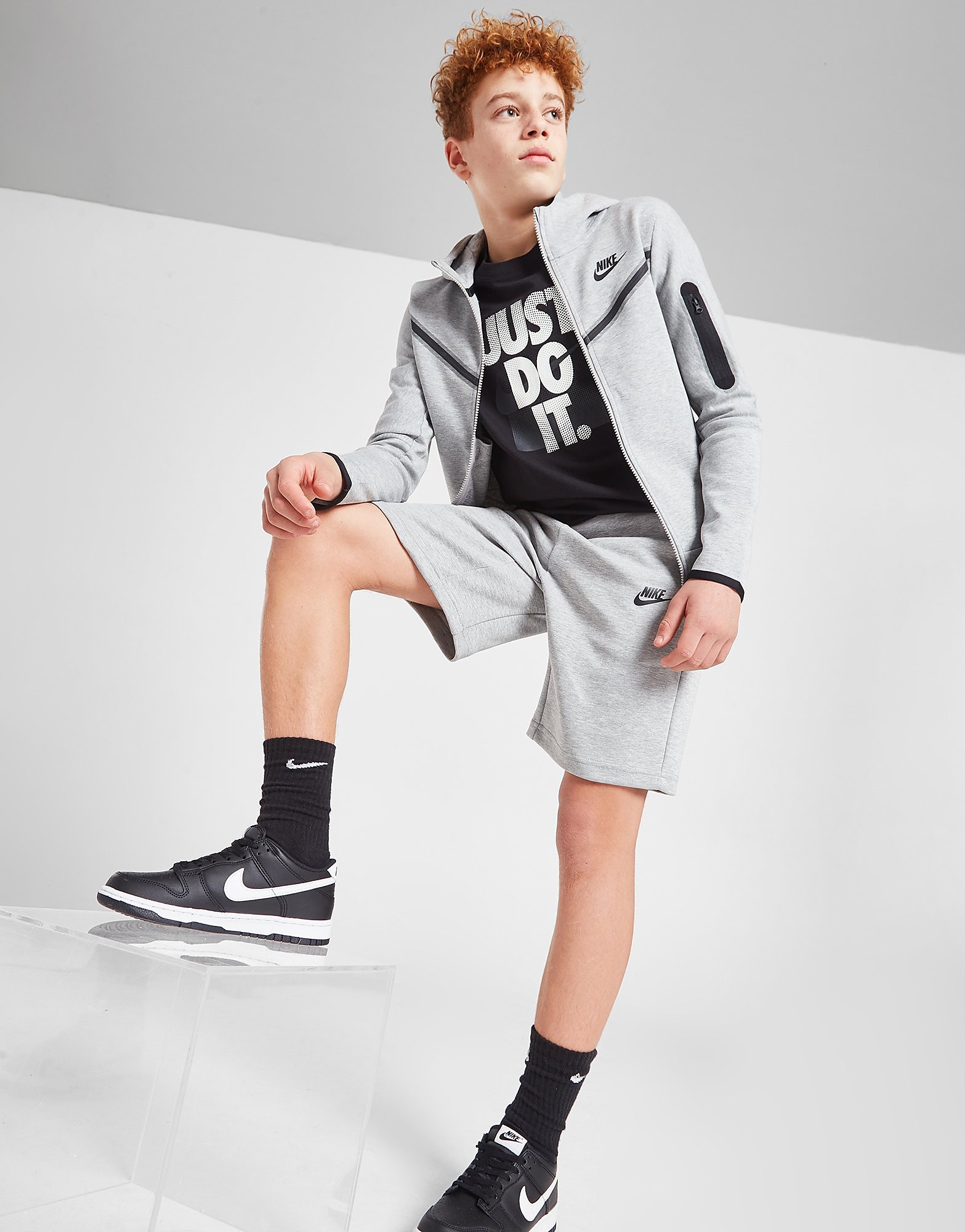 

Nike Tech Fleece Shorts Junior - Dark Grey/Black - Kids, Dark Grey/Black