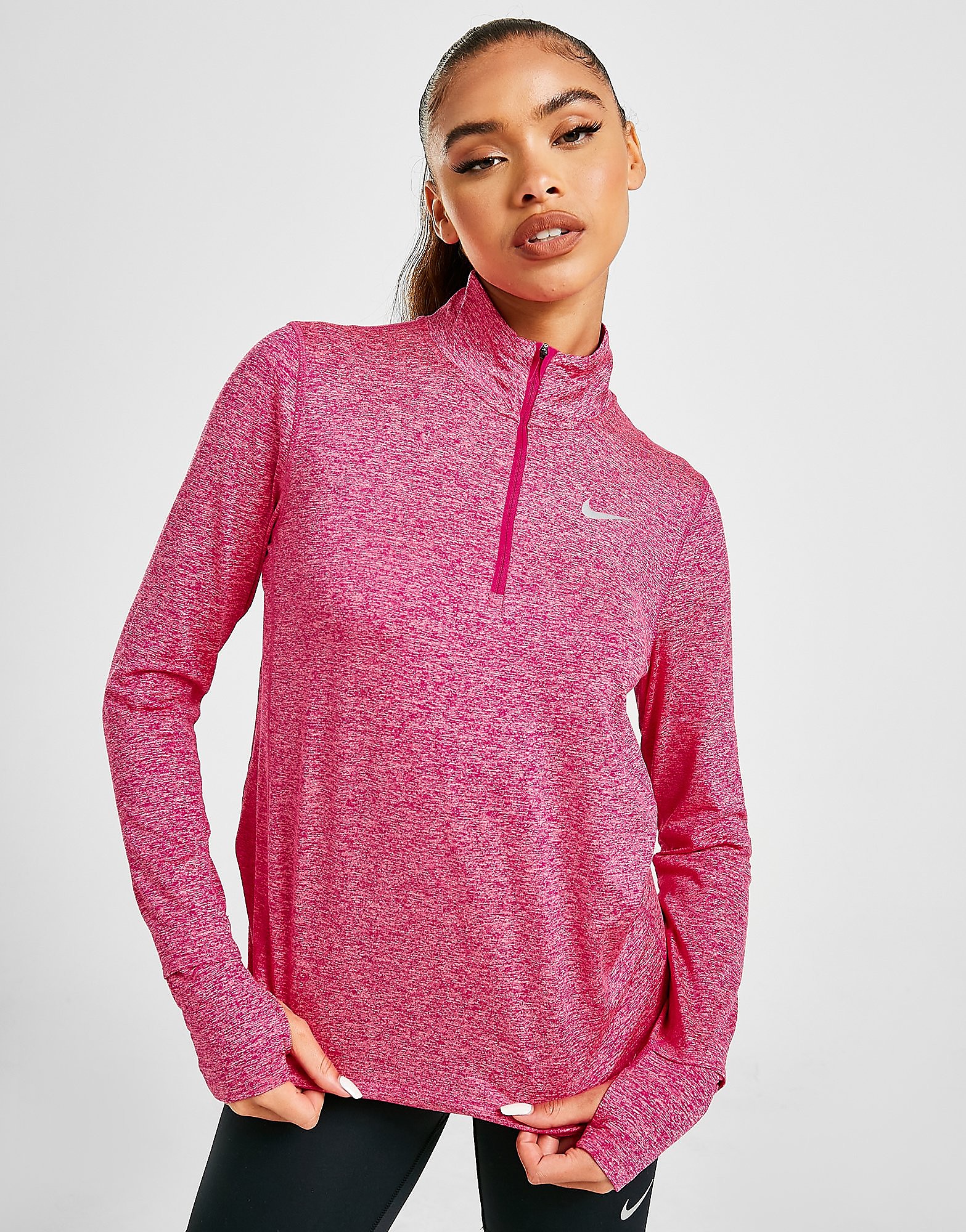 

Nike Running Element 1/4 Zip Track Top - Fireberry/Sunset Pulse/Heather - Womens, Fireberry/Sunset Pulse/Heather