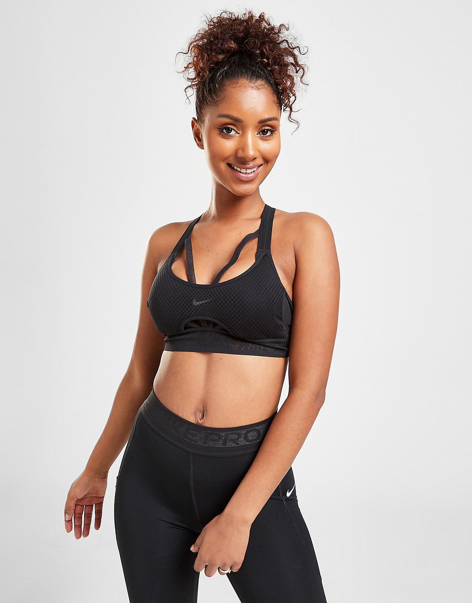 

Nike Training Indy UltraBreathe Sports Bra - Black/Dark Smoke Grey - Womens, Black/Dark Smoke Grey