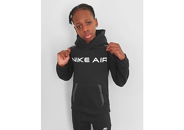 Nike Sweat à capuche en tissu Fleece Nike Air pour Garçon plus âgé - Black/Dark Smoke Grey/White, Bl