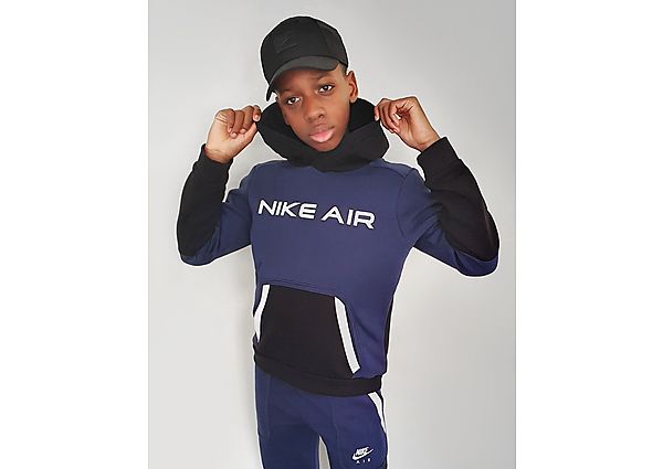 Nike Sweat à capuche en tissu Fleece Nike Air pour Garçon plus âgé - Midnight Navy/Black/White, Midn