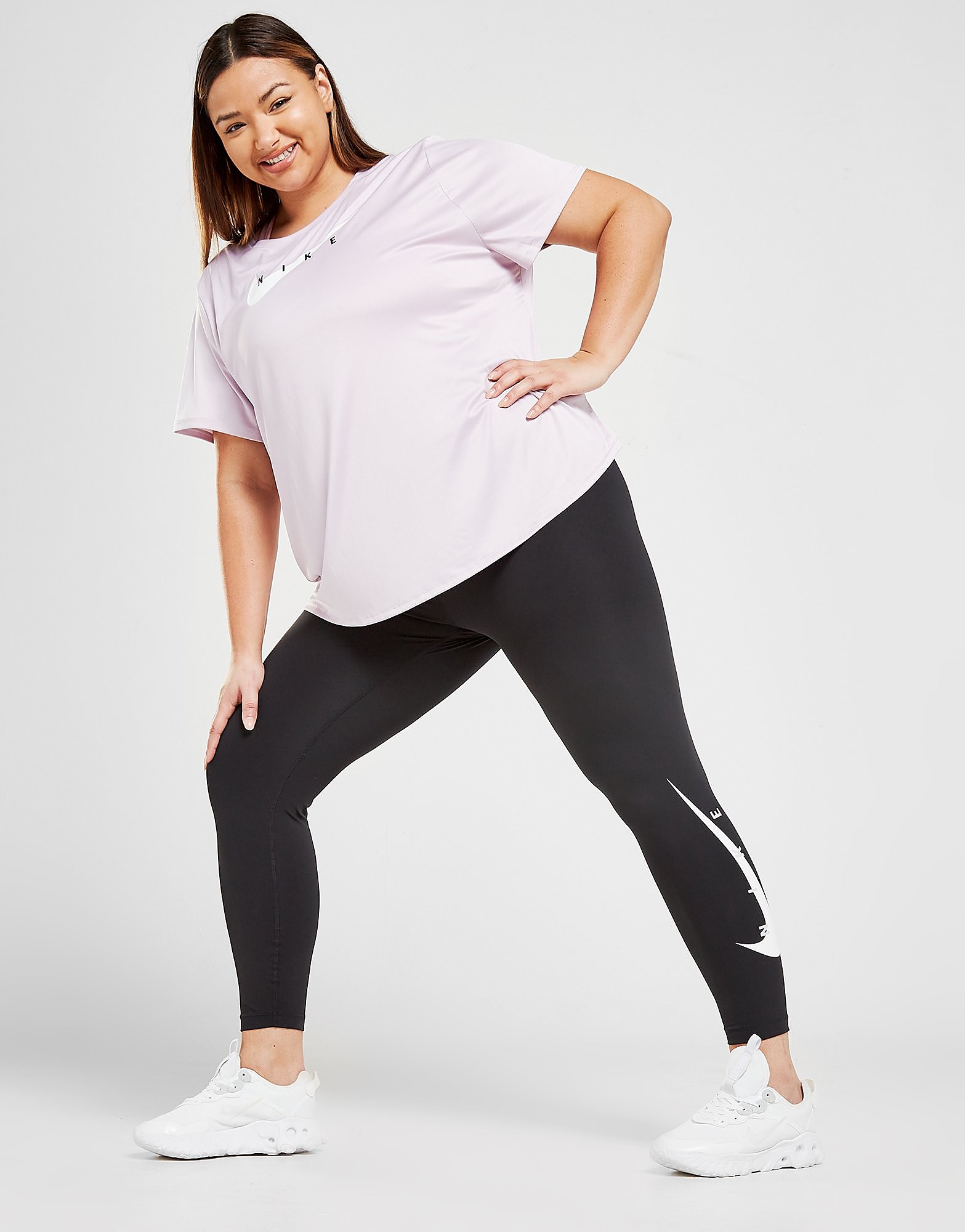 

Nike Running Swoosh Plus Size Tights - Black - Womens, Black