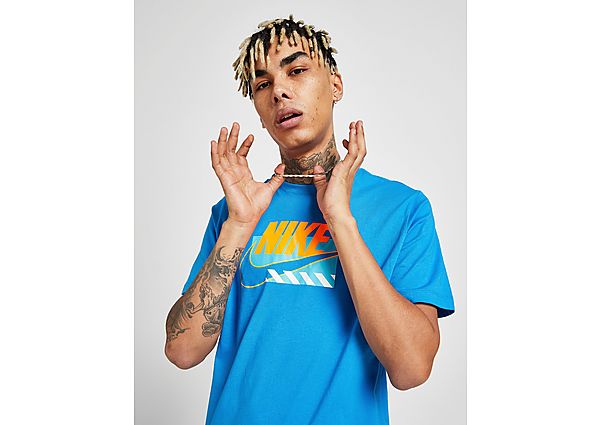 Nike Tee-shirt Nike Sportswear pour Homme - Light Photo Blue/Total Orange, Light Photo Blue/Total Or