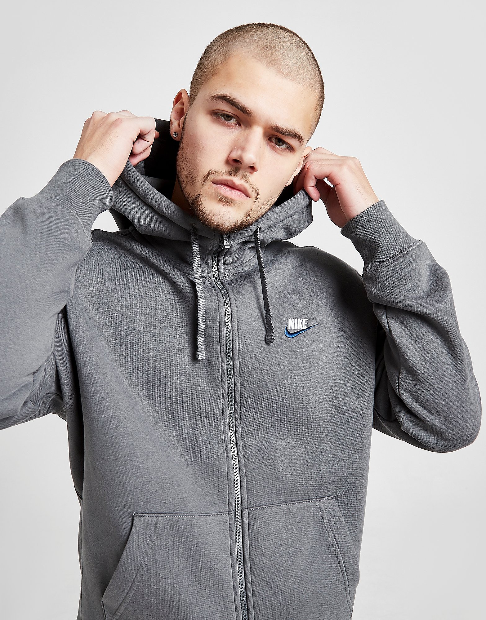 

Nike Sportswear Club Full-Zip Hoodie - Only at JD - Grey - Mens, Grey