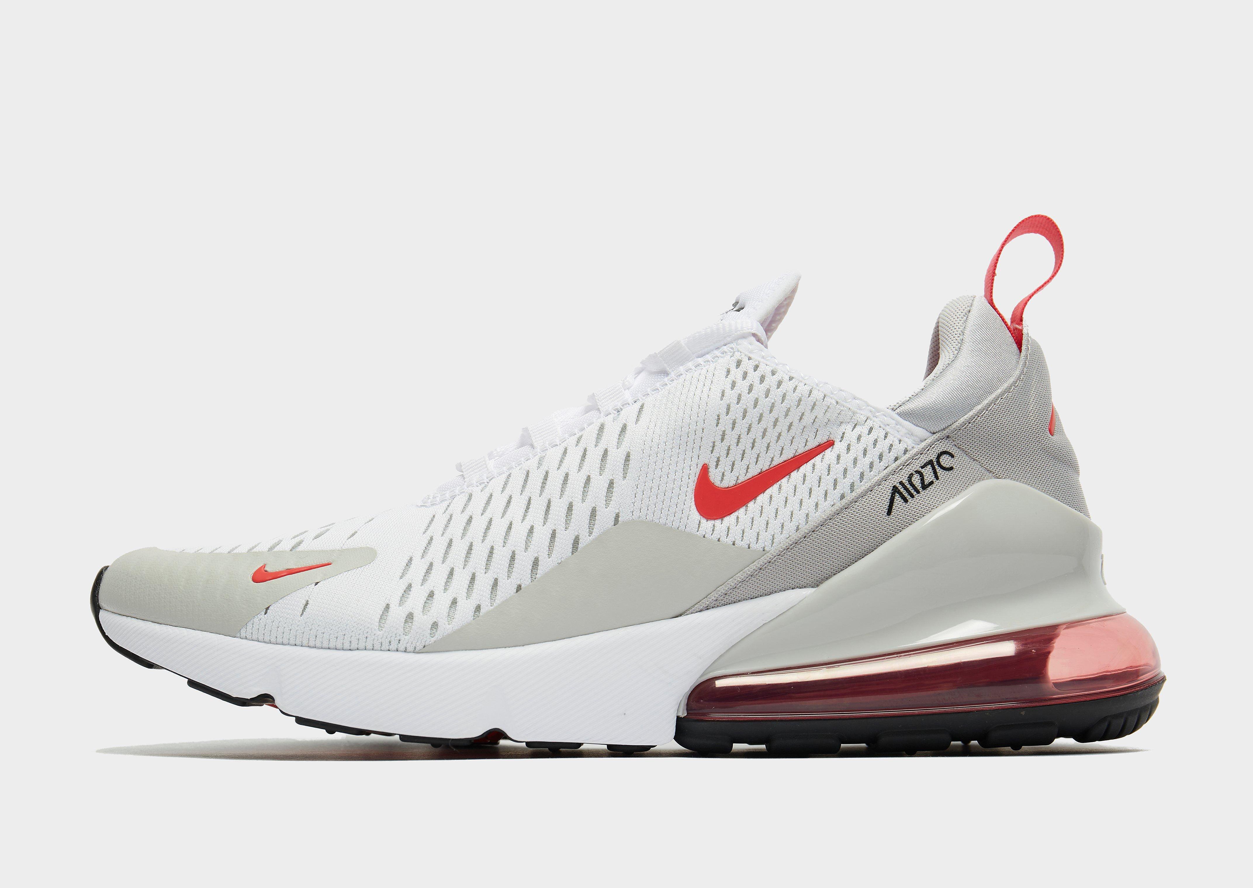 

Nike Air Max 270 - White/Grey Fog/Black/Light Fusion Red - Mens, White/Grey Fog/Black/Light Fusion Red