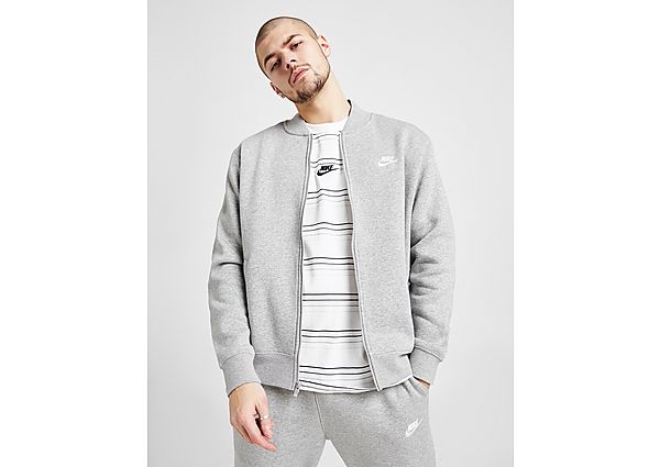 Nike Veste aviateur Nike Sportswear Club Fleece pour Homme - Dark Grey Heather/Dark Grey Heather/Mat