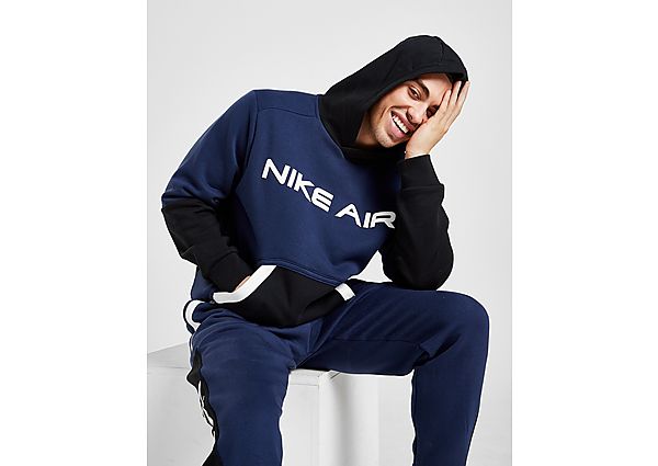 Nike Sweat à capuche Nike Air Pullover Fleece pour Homme - Midnight Navy/Black/White, Midnight Navy/