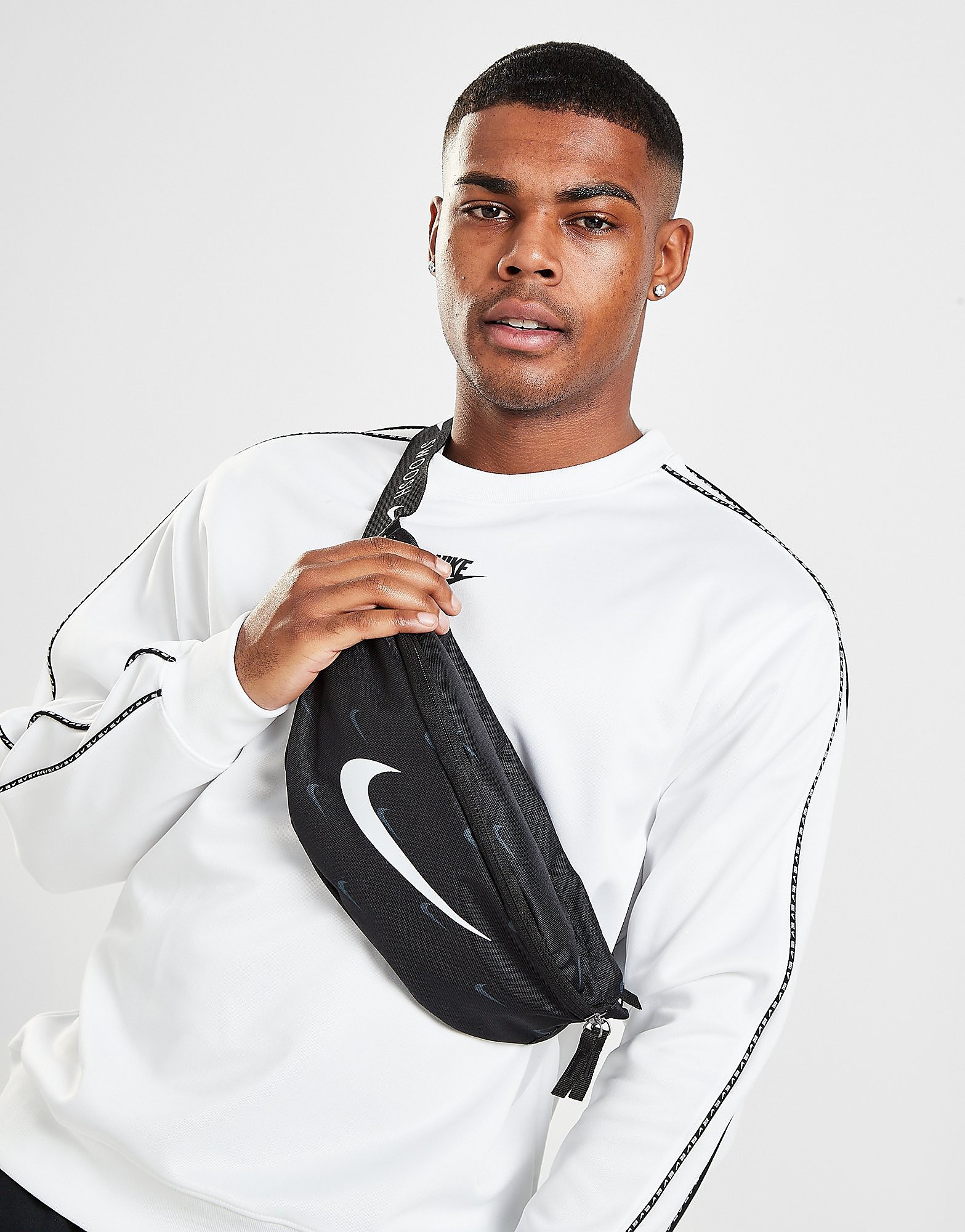 

Nike Swoosh Heritage Hip Pack - Black/Black/White - Womens, Black/Black/White