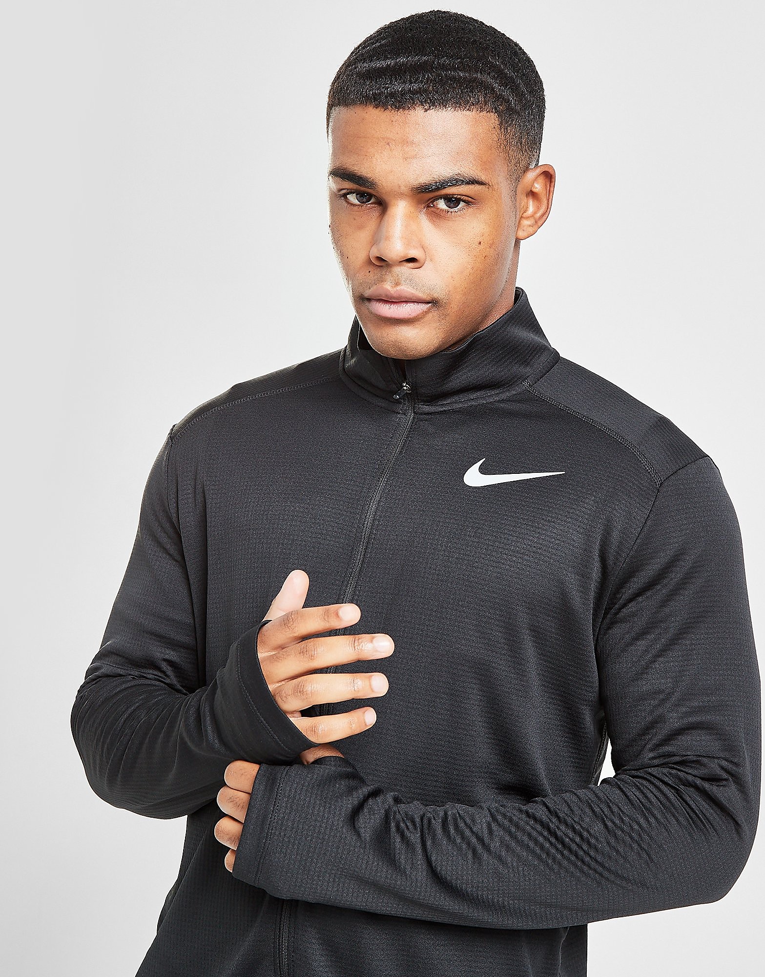 

Nike Pacer Full Zip Track Top - Black - Mens, Black