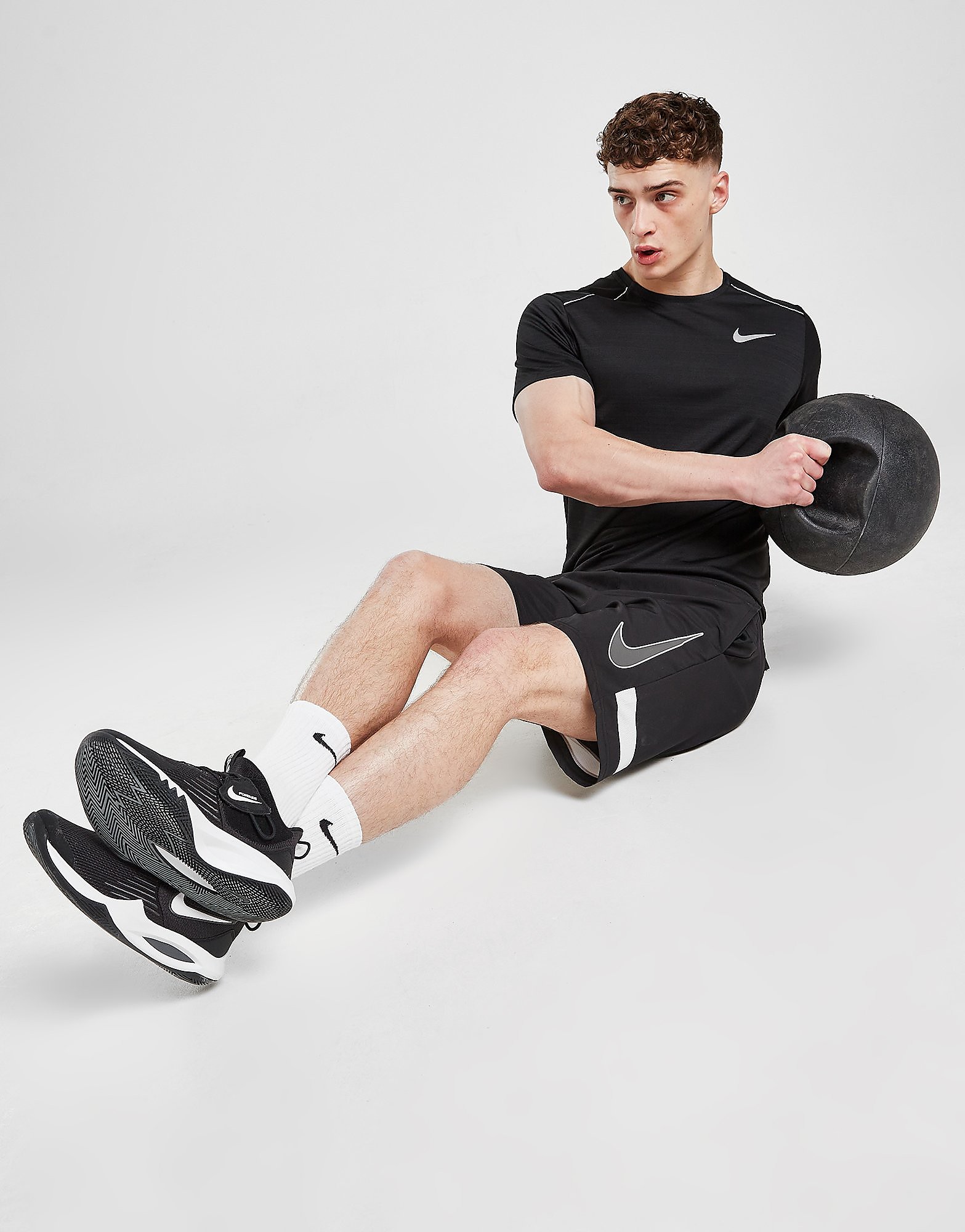 

Nike Academy Woven Graphic Shorts - Black/White/Iron Grey - Mens, Black/White/Iron Grey