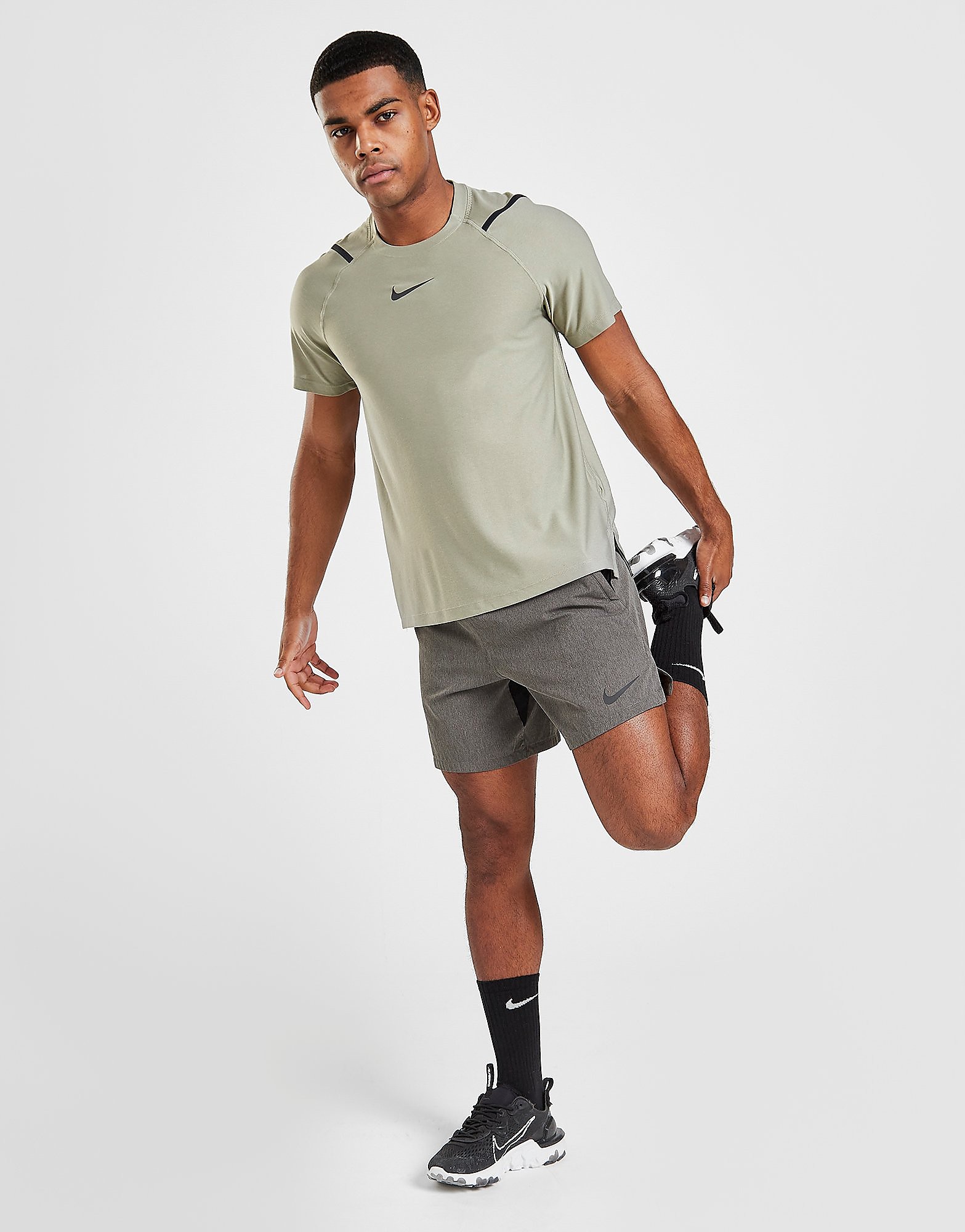 

Nike Pro Shorts - Black/Particle Grey/Heather/Black - Mens, Black/Particle Grey/Heather/Black