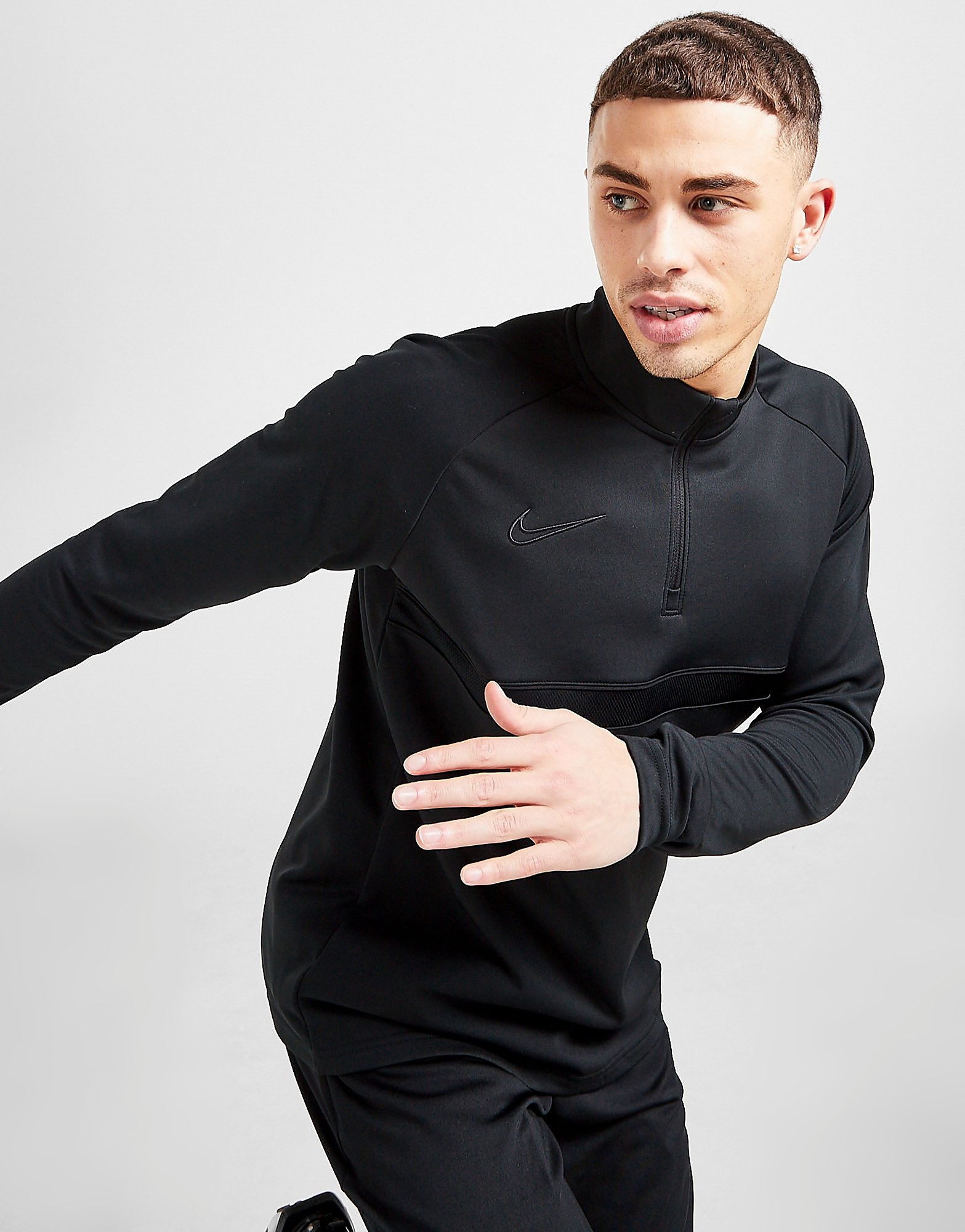 

Nike Academy Essential 1/4 Zip Track Top - Black/Black/Black/Black - Mens, Black/Black/Black/Black