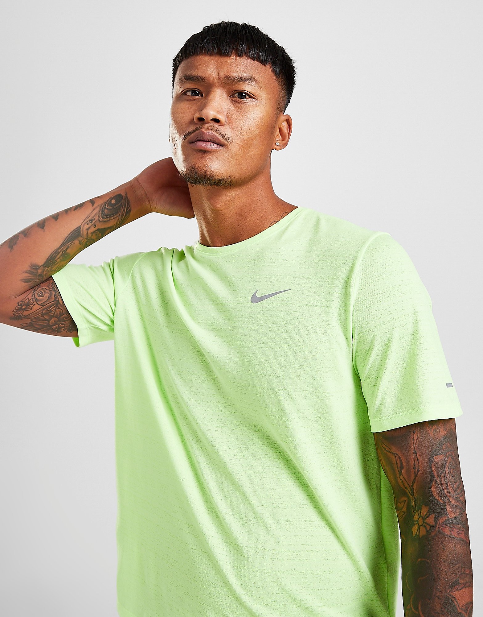 

Nike Miler Short Sleeve T-Shirt - Ghost Green - Mens, Ghost Green