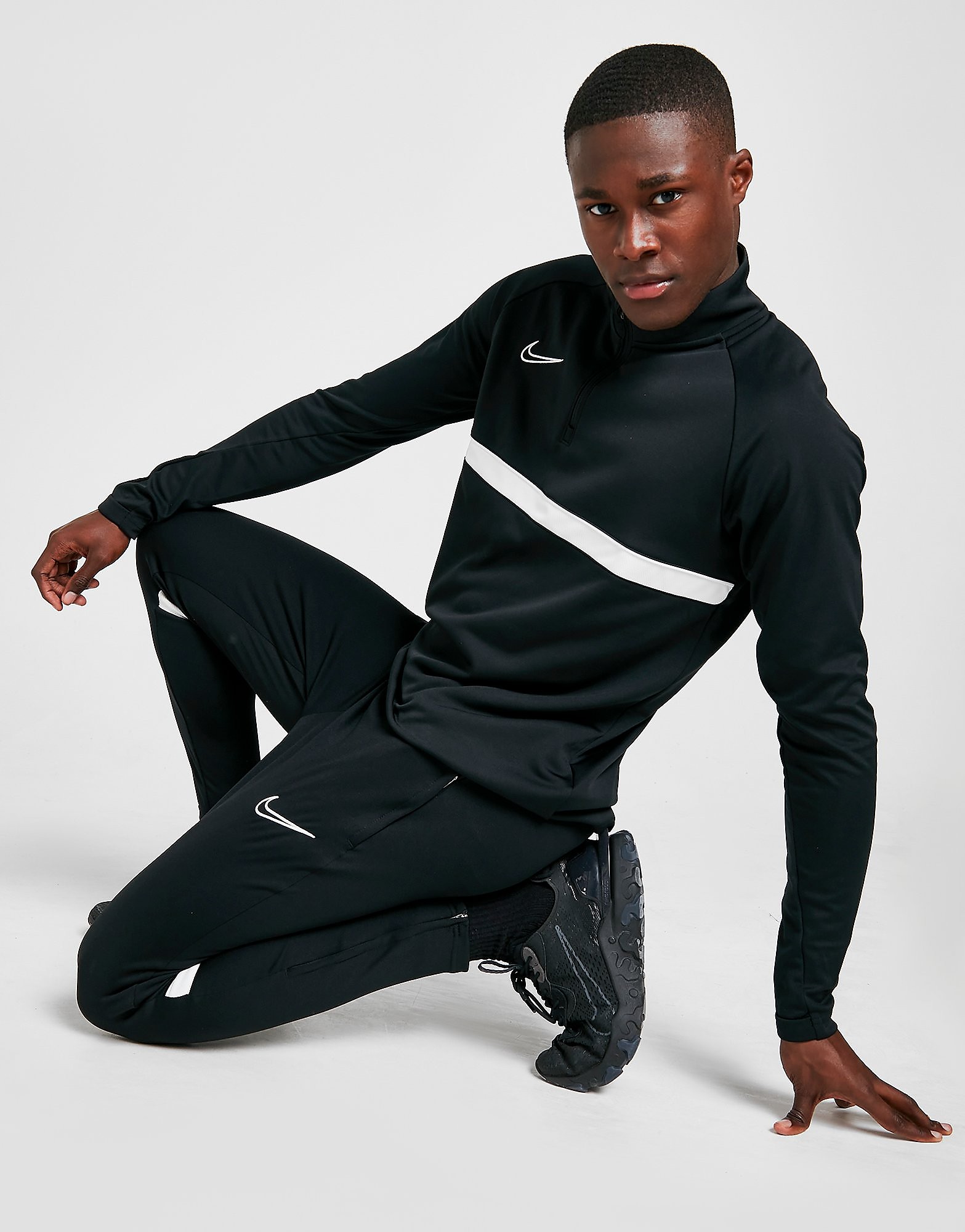 Nike Academy Essential Track Pants - Black/White/White/White - Mens, Black/White/White/White
