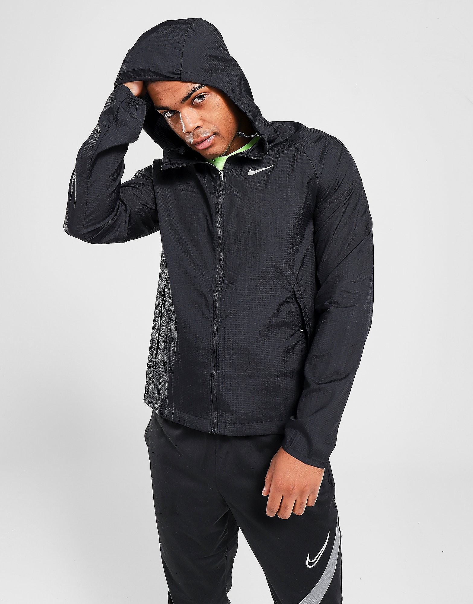 Nike Essential Running Jacket - Black - Mens, Black