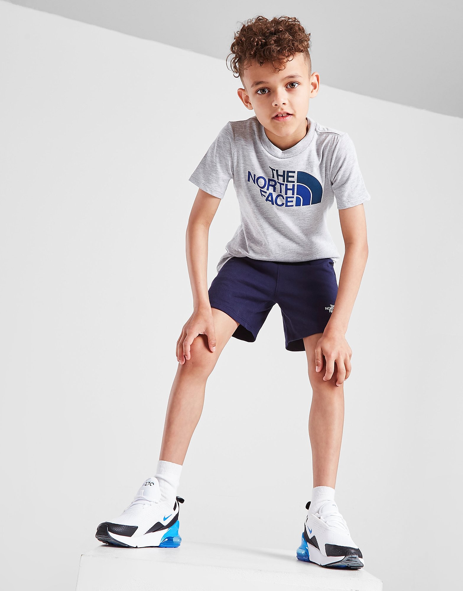 

The North Face T-Shirt/Shorts Set Children - Grey/Navy - Kids, Grey/Navy
