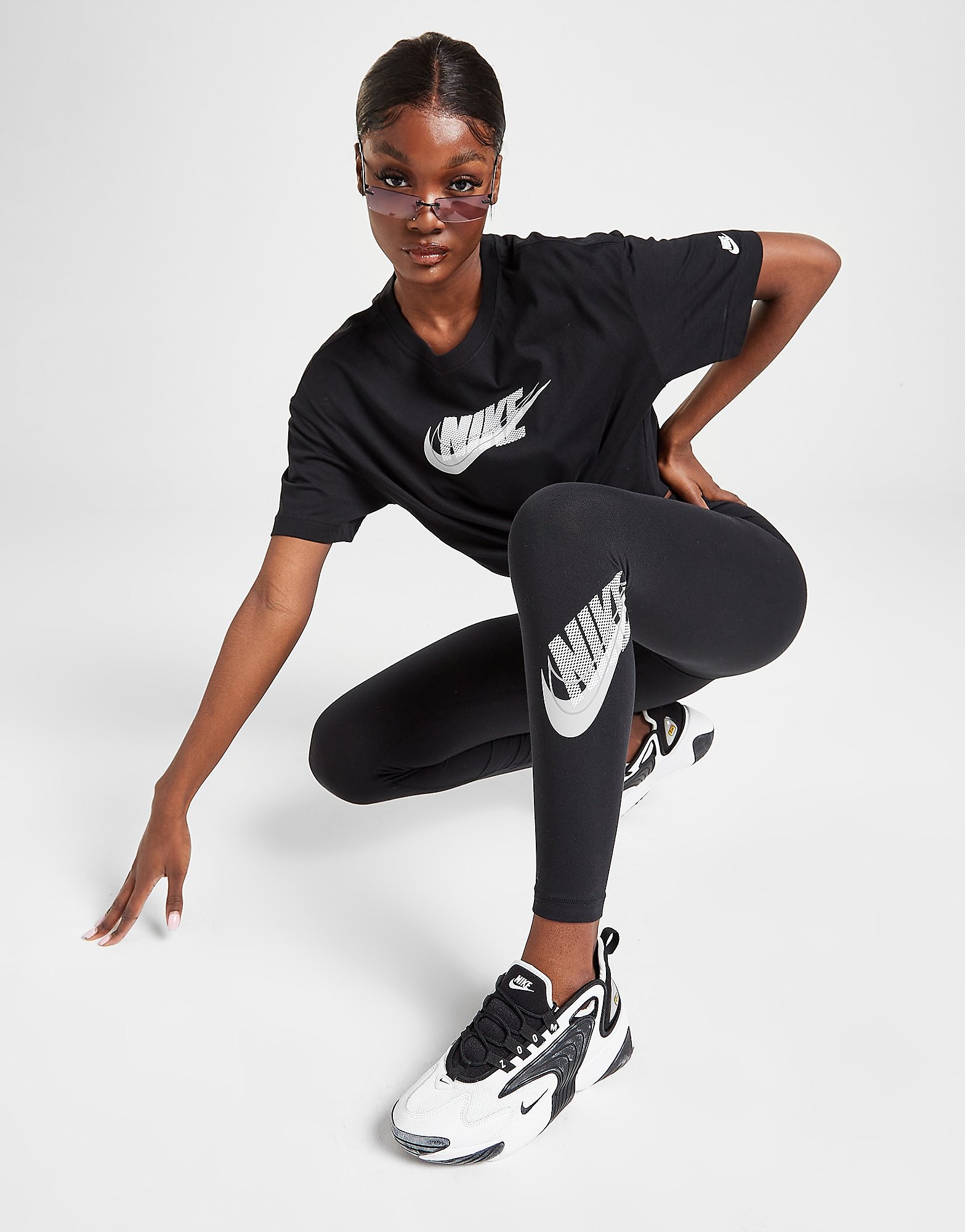 

Nike Double Futura Leggings - Only at JD - Black - Womens, Black