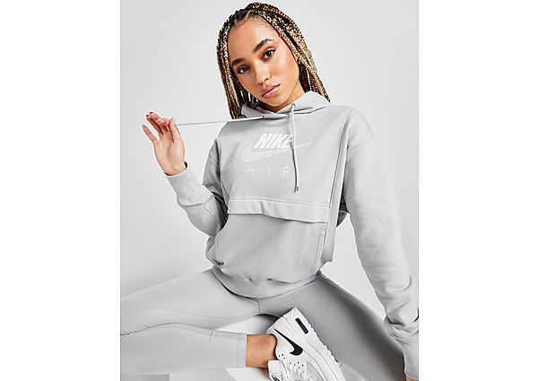 Nike Sweat à Capuche Air Overhead Femme - Light Smoke Grey/White, Light Smoke Grey/White