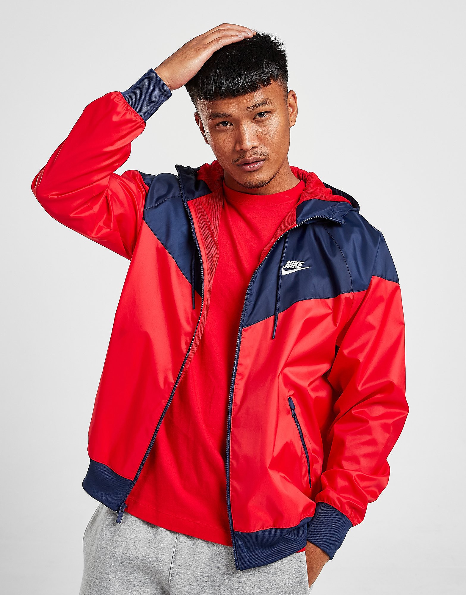 

Nike Windrunner Lightweight Jacket - University Red/Midnight Navy/University Red/White - Mens, University Red/Midnight Navy/University Red/White