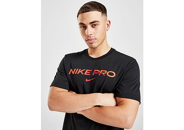 Nike Tee-shirt Nike Pro pour Homme - Black/Bright Crimson, Black/Bright Crimson