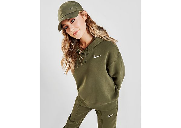 Nike Sweat à capuche Fleece Femme - Cargo Khaki/White, Cargo Khaki/White