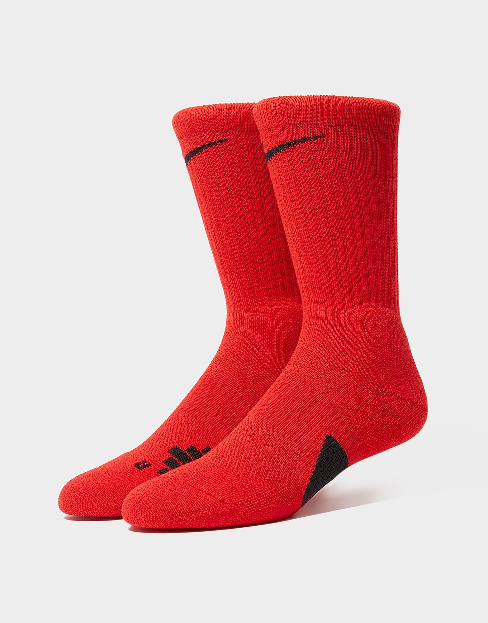 

Nike Elite Crew Basketball Socks - University Red/Black/Black - Mens, University Red/Black/Black