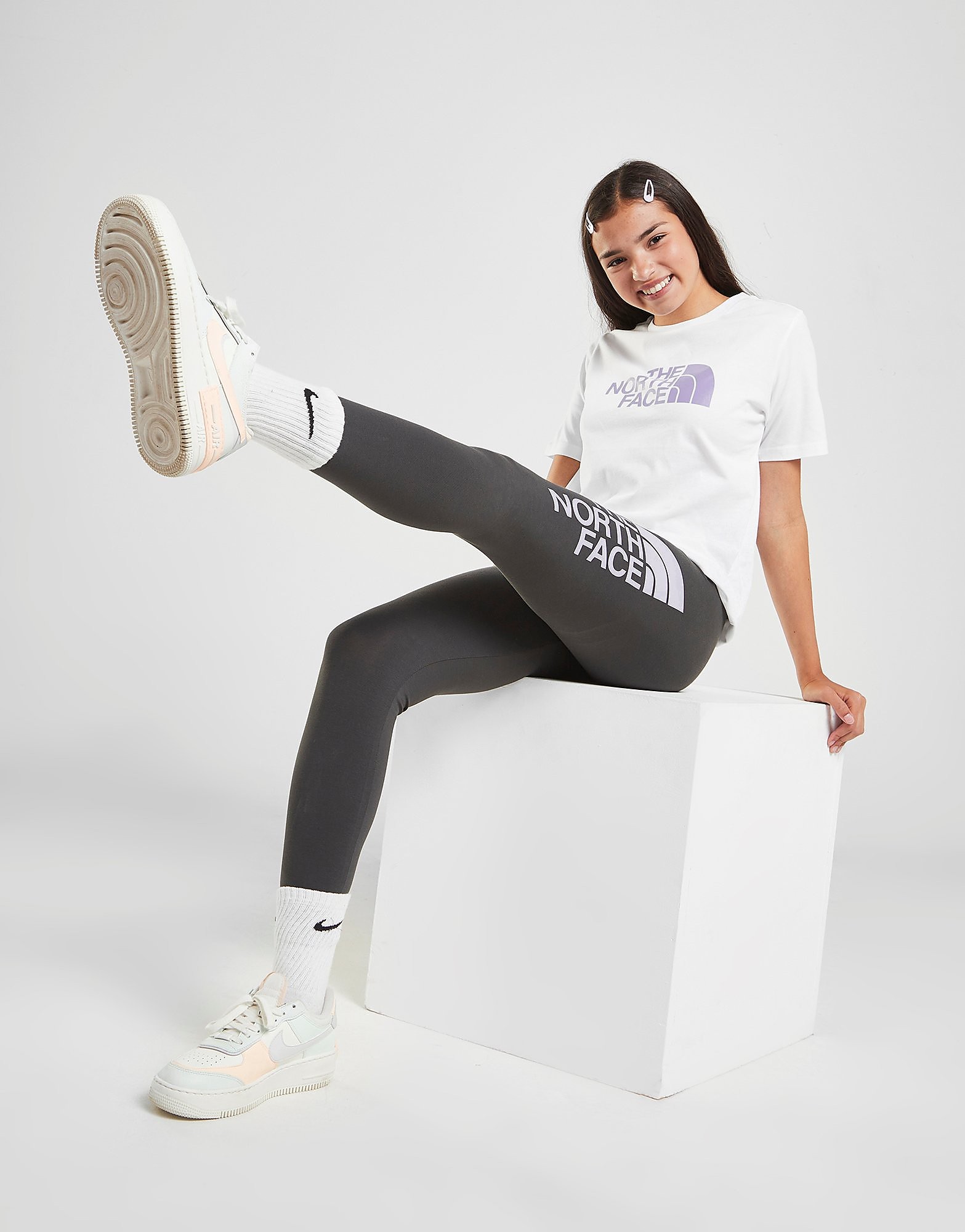 

The North Face Girls' Blend Leggings Junior - Grey - Kids, Grey
