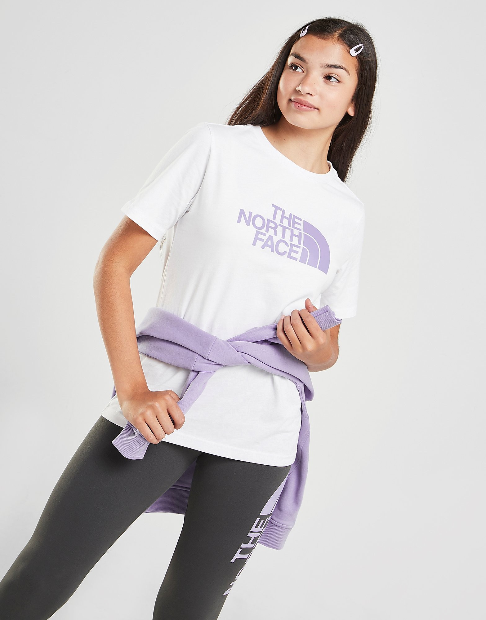 

The North Face Girls' Easy Boyfriend T-shirt Junior - White/WH/LIL - Kids, White/WH/LIL