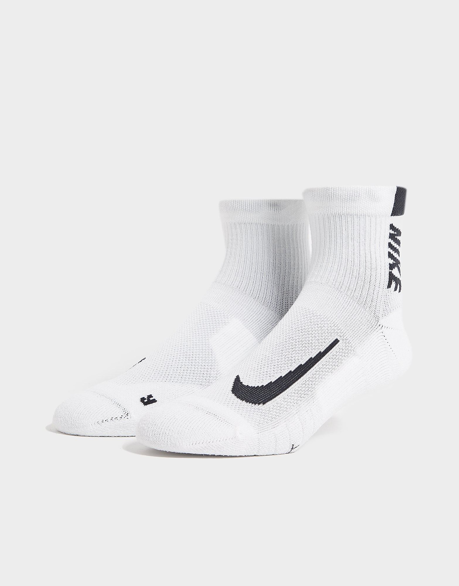 

Nike Multiplier Running Ankle 2 Pack Socks - White/Black - Mens, White/Black