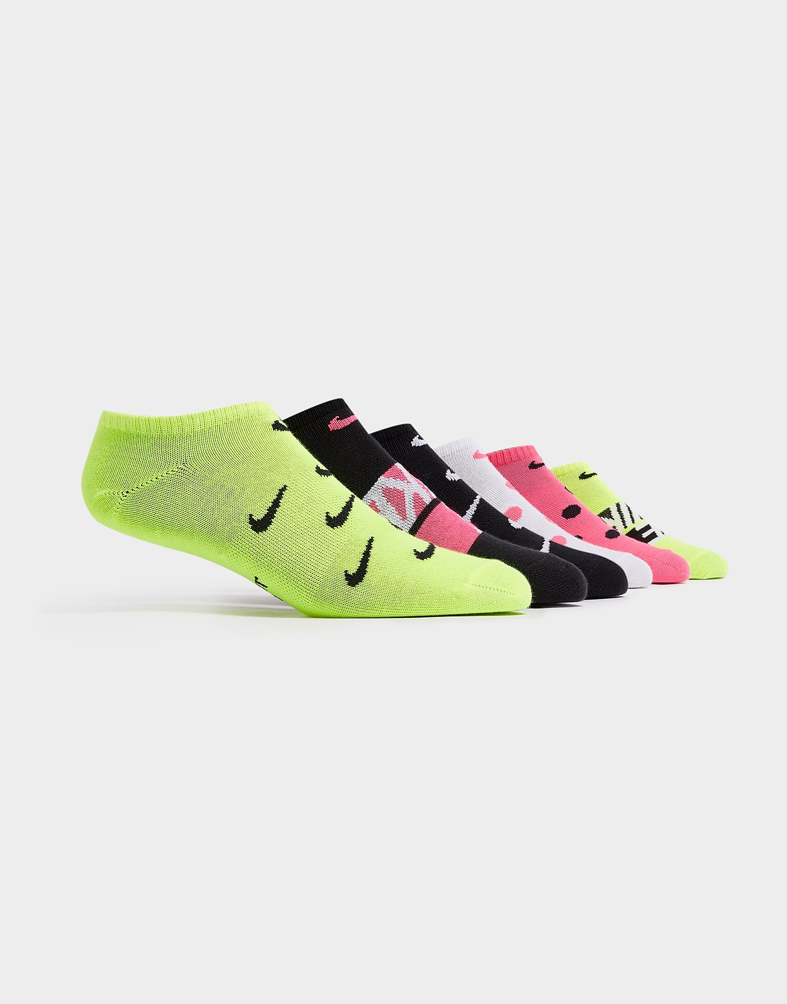 

Nike 6 Pack Lightweight No Show Socks - Multi-Colour - Womens, Multi-Colour