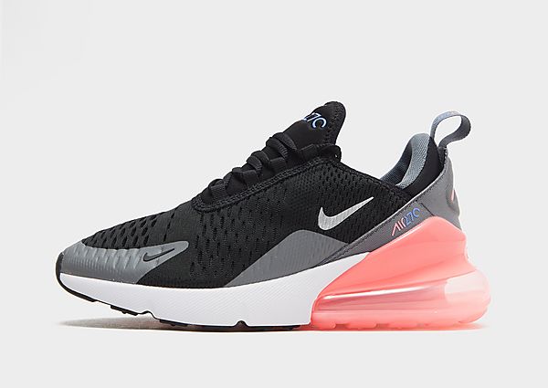 Nike Air Max 270 Junior - Black/Smoke Grey/Sunset Pulse/Metallic Silver, Black/Smoke Grey/Sunset Pul